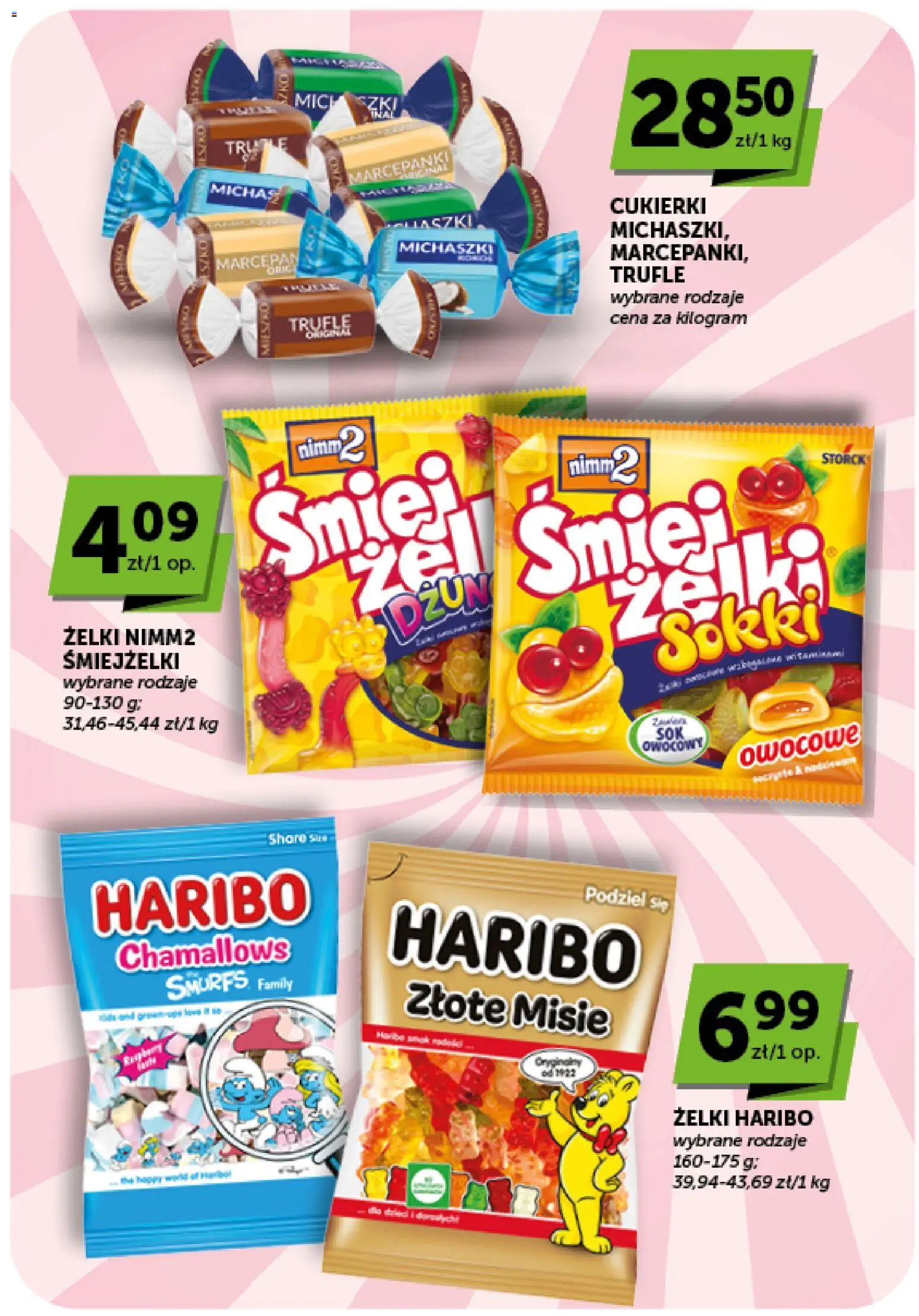 ABC gazetka - Minimarket od 13.08.2026 | Strona: 19 | Produkty: Żelki haribo, Żelki, Cukierki, Marcepan