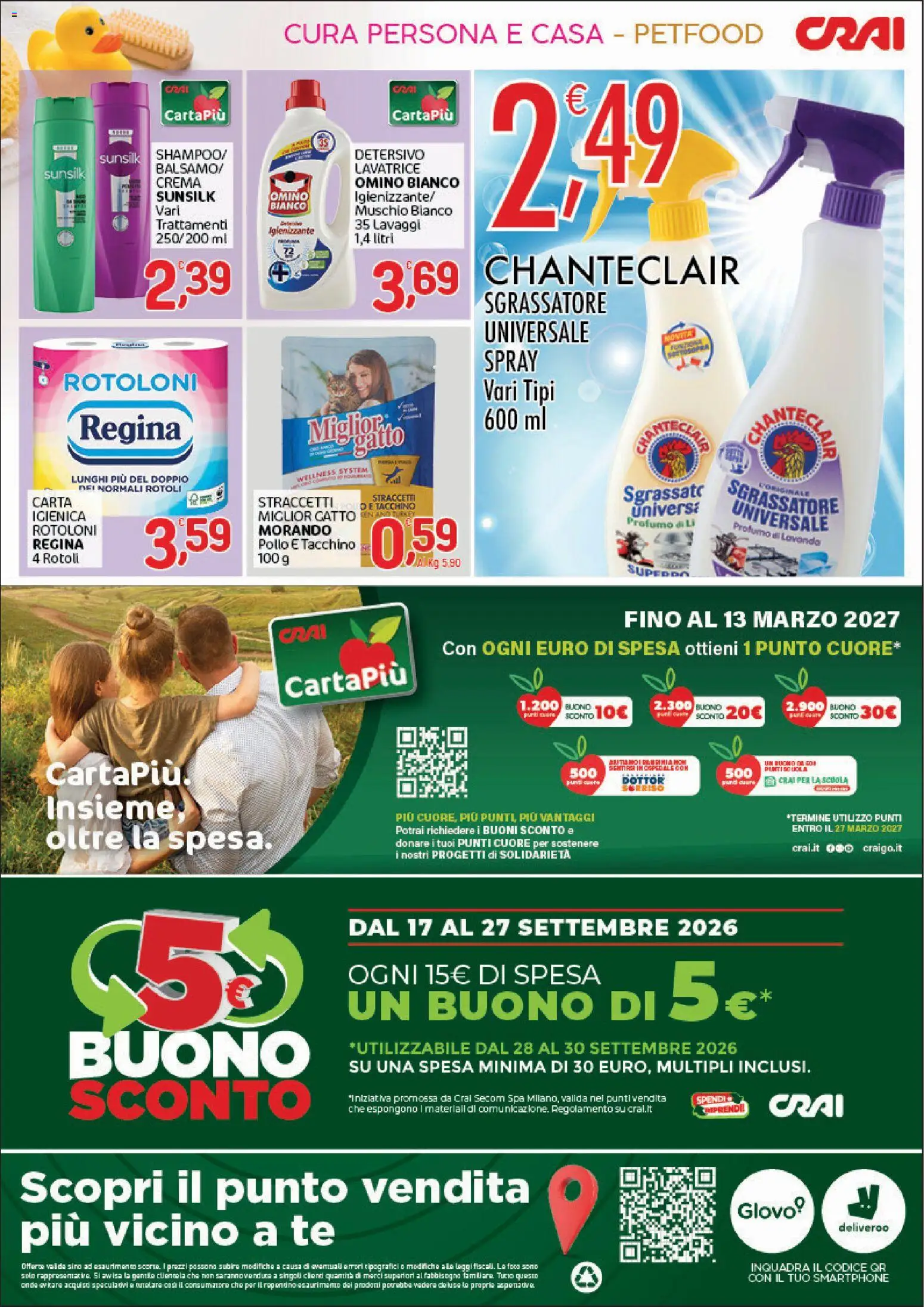 Volantino CRAI del 17/09/2026 | Pagina: 4 | Prodotti: Crema, Pollo, Lavatrice, Smartphone