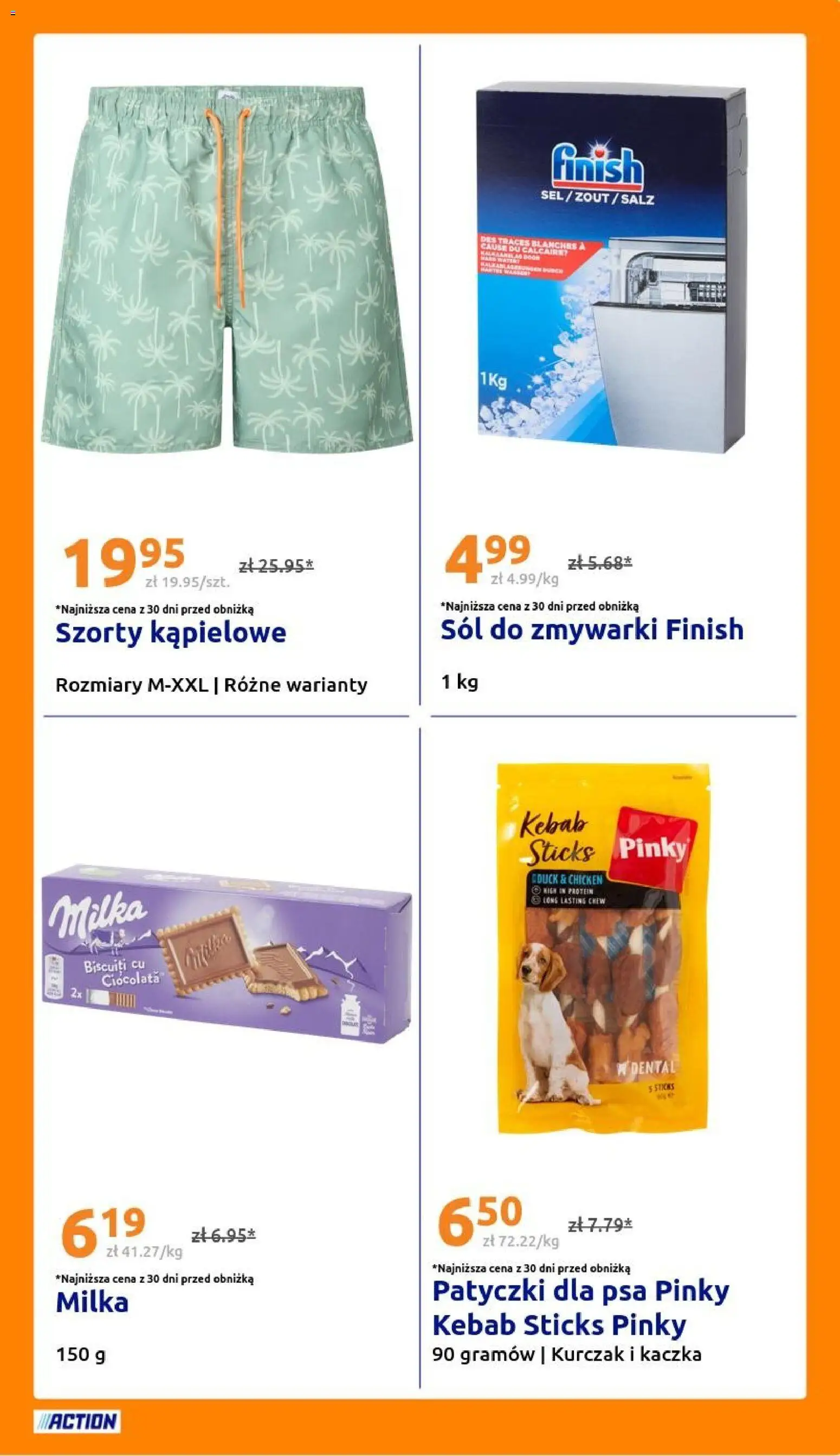 Action gazetka od 08.07.2026 | Strona: 27 | Produkty: Kebab, Milka, Sól do zmywarki, Sól