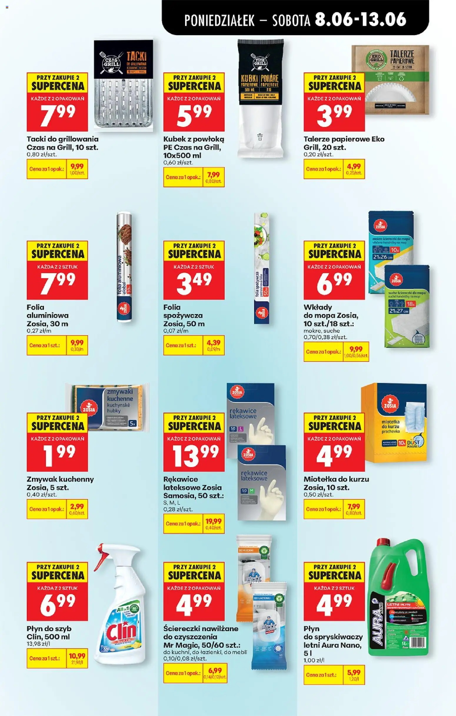 Biedronka gazetka od poniedziałku od 08.06.2026 | Strona: 81 | Produkty: Grill, Cleaner, Rękawice lateksowe, Płyn do spryskiwaczy