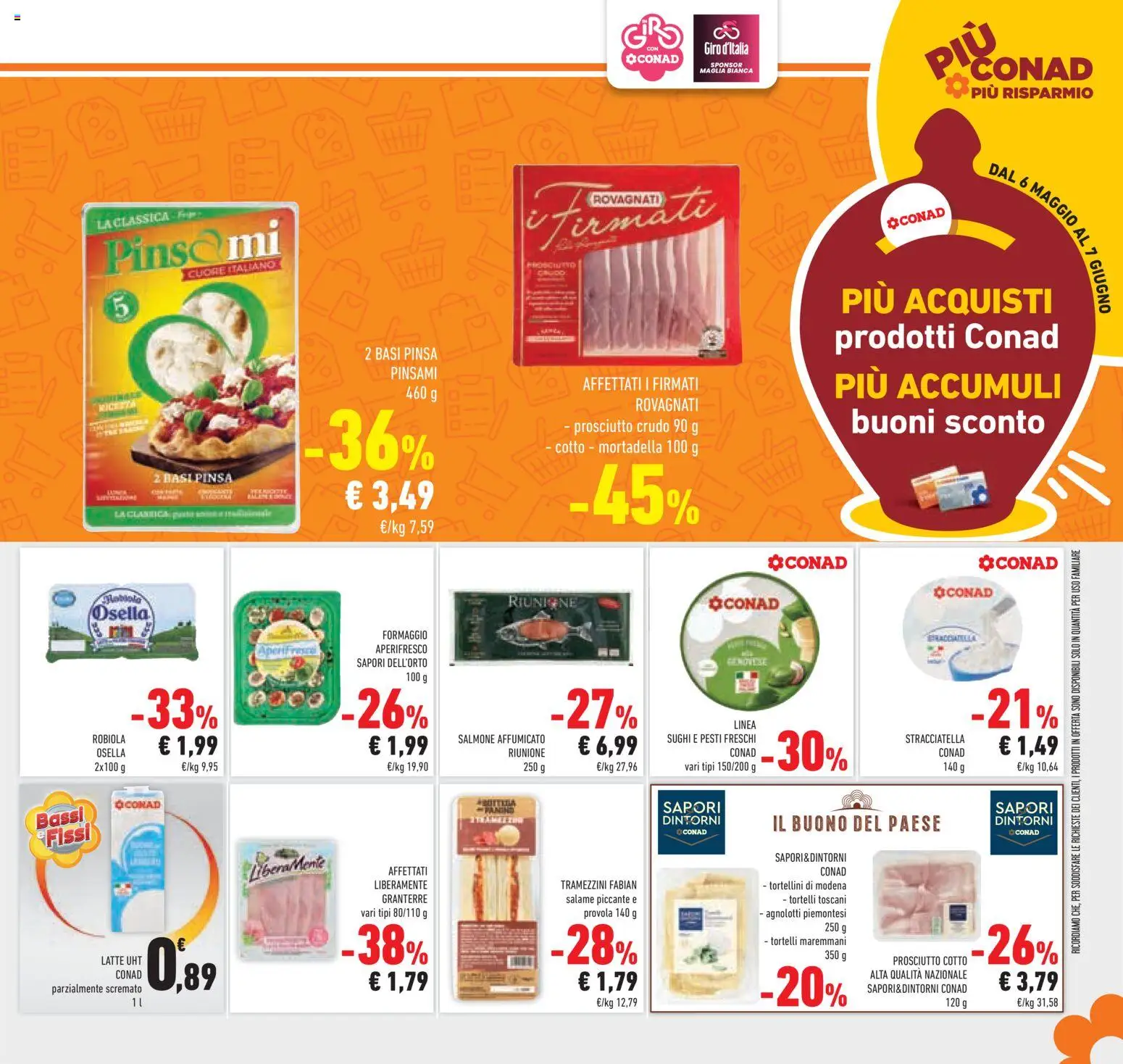 Volantino Conad del 20.05.2026 | Pagina: 27 | Prodotti: Salmone, Prosciutto, Pasta, Provola