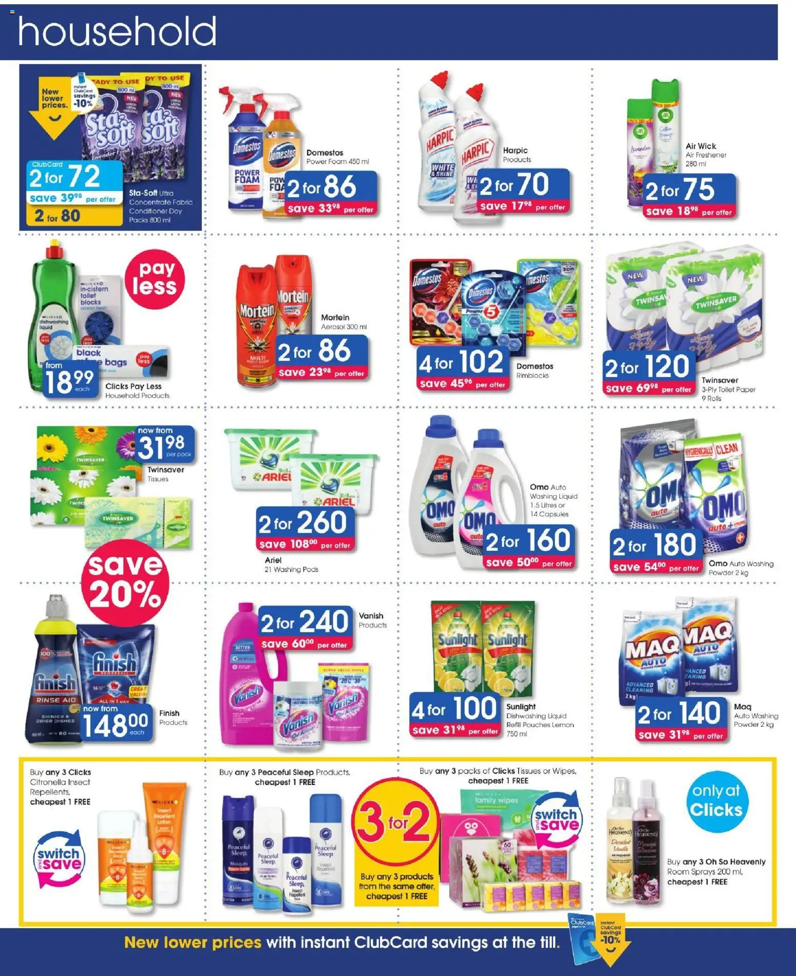 New Clicks catalogue – valid from 22/10/2026 | Page: 48 | Products: Air freshener, Paper, Lotion, Tissues