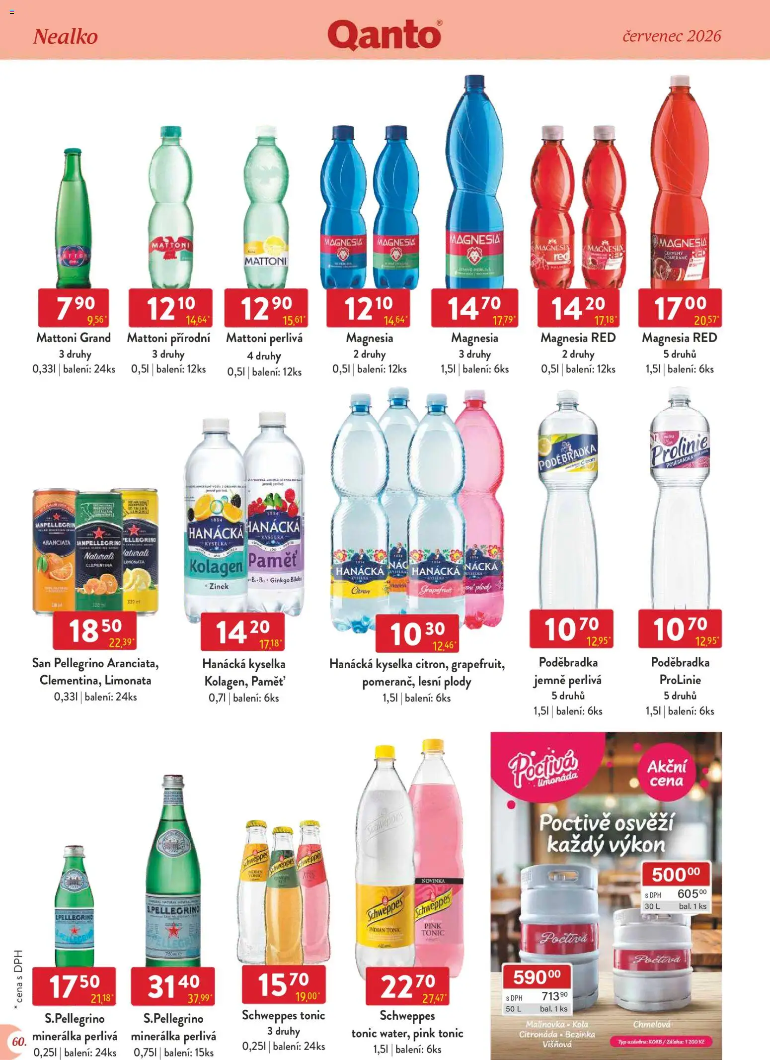 Astur & Qanto leták - Velkoobchod 07/2026 od 01.07.2026 | Strana: 60 | Produkty: Hanácká kyselka, Mattoni, Poděbradka, Magnesia Red