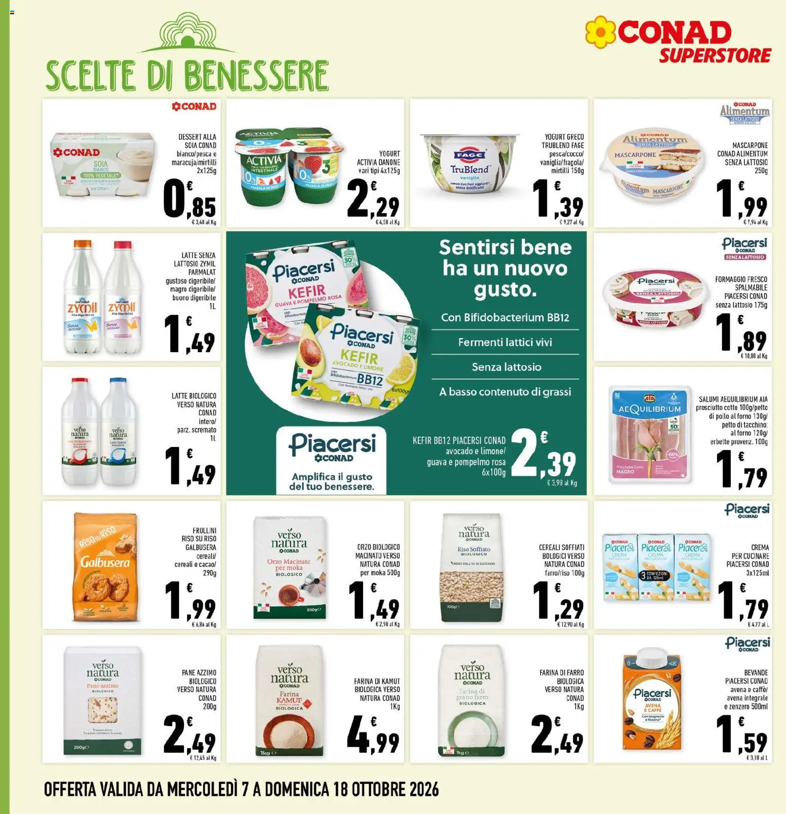 Volantino Conad del 07/10/2026 | Pagina: 14 | Prodotti: Riso, Tè, Basso, Senza lattosio