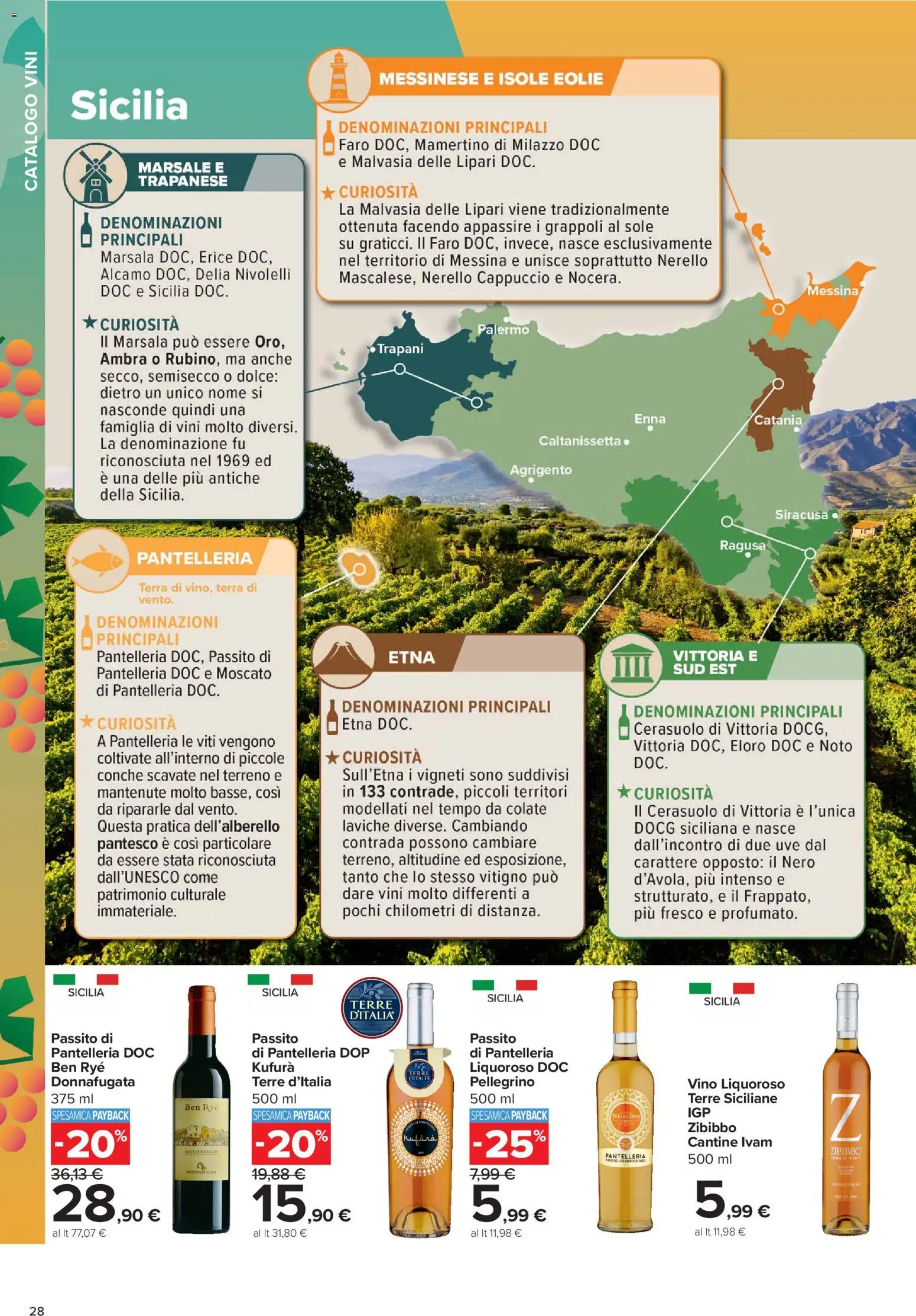 Volantino Carrefour del 05/10/2026 | Pagina: 28 | Prodotti: Vino liquoroso, Vino, Cappuccio, Terra