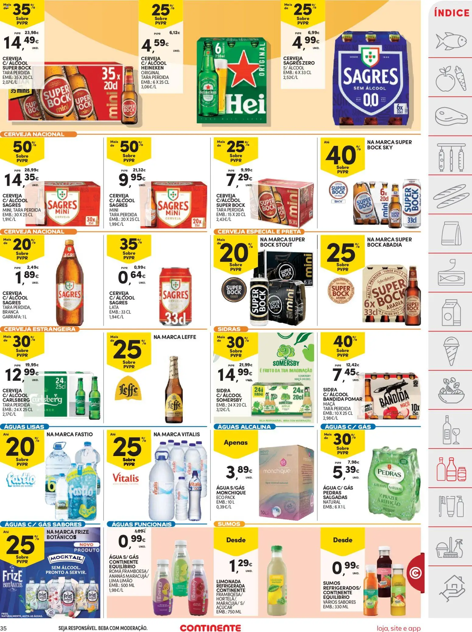 Continente folheto │ válido de 14.04.2026 | Página: 35 | Produtos: Super bock, Maça, Cerveja, Somersby