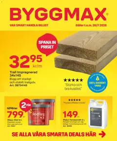 ByggMax erbjudanden - Förhandsvisning av reklamblad från butik ByggMax aktuell från 16/07/2026