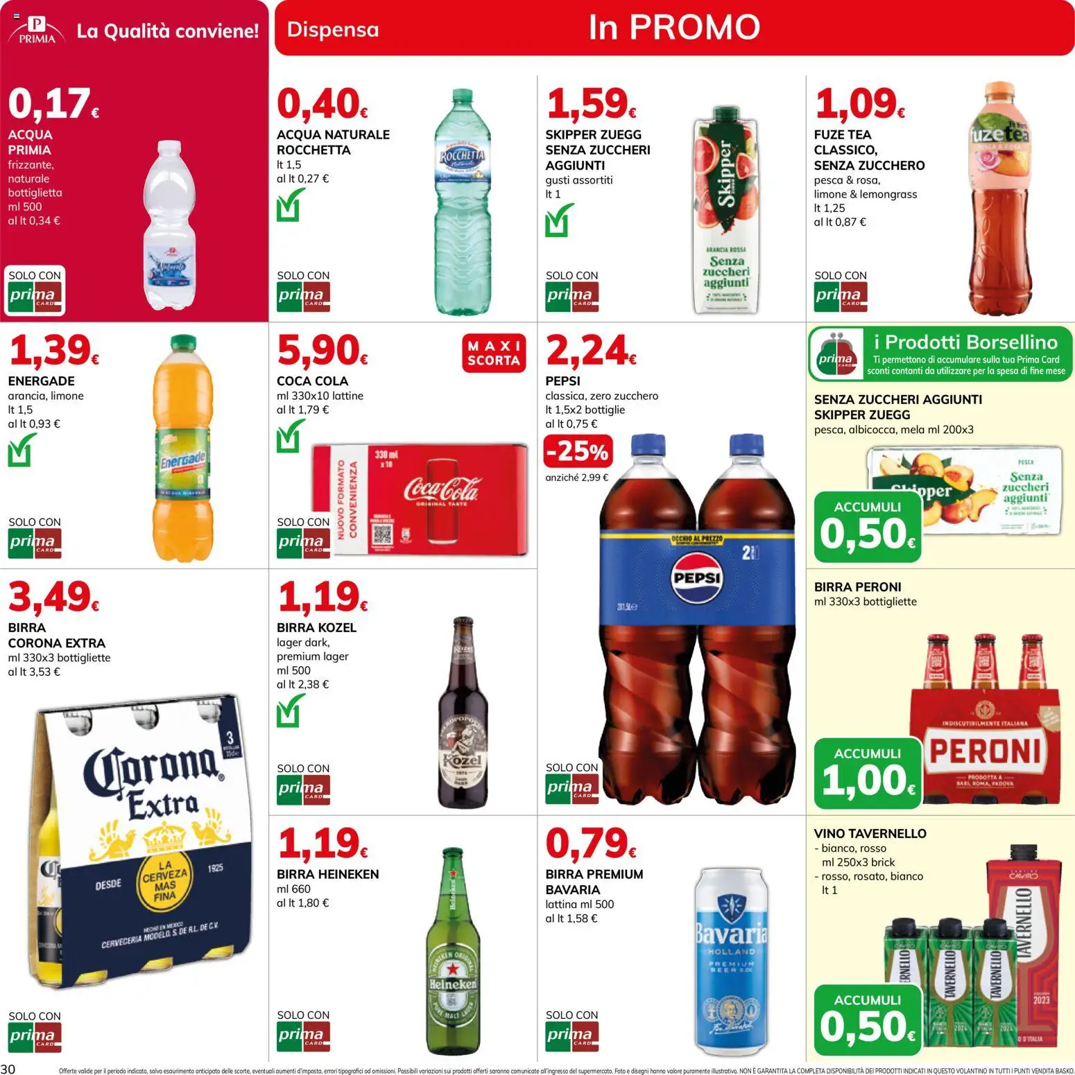 Volantino Basko del 19.05.2026 | Pagina: 30 | Prodotti: Acqua, Pesca, Arancia, Coca Cola