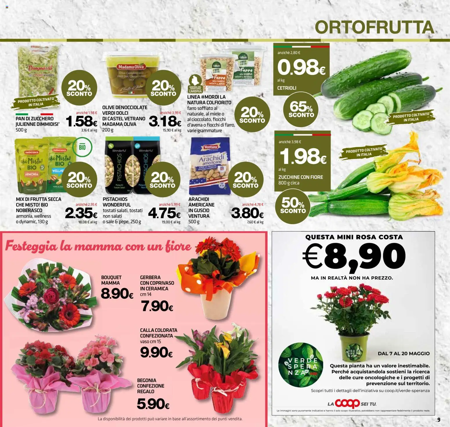 Volantino Superconti del 07.05.2026 | Pagina: 9 | Prodotti: Sale, Zucchero, Arachidi, Zucchine