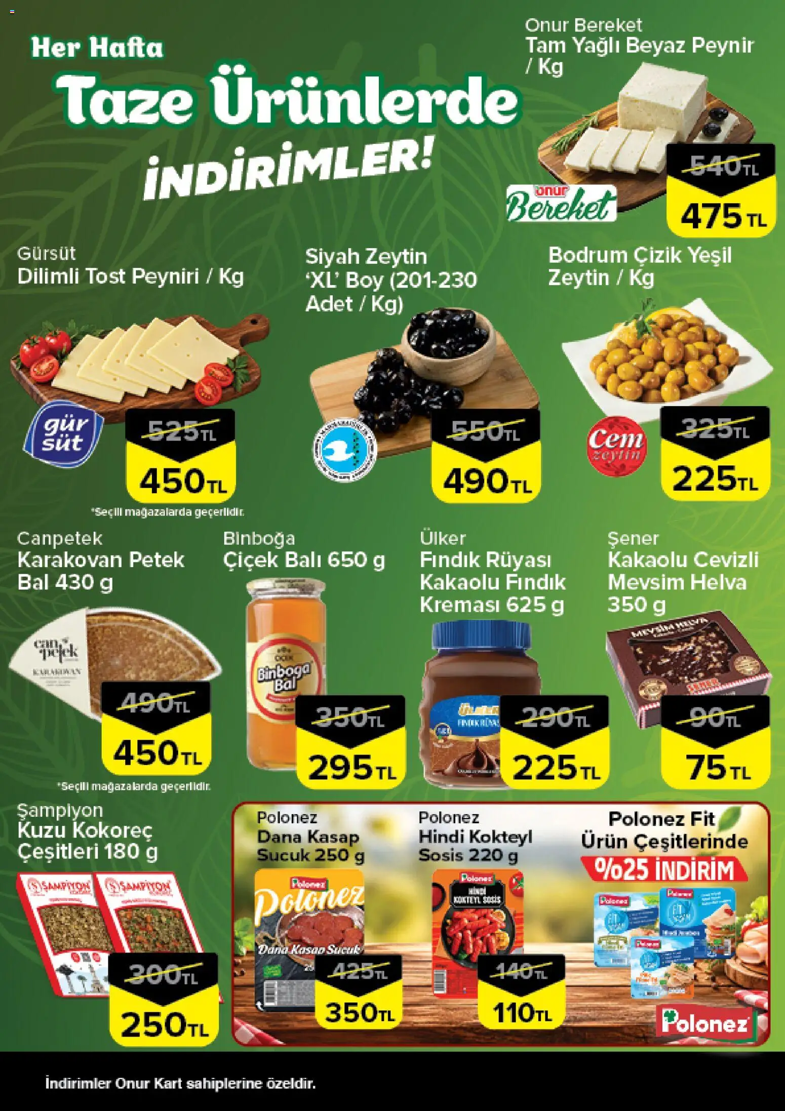 Onur Market - Taze Ürünlerde İndirimler Bursa - 29 Ekim 2026 tarihinden itibaren geçerlidir | Sayfa: 2 | Ürünler: Fındık, Sosis, Zeytin, Sucuk