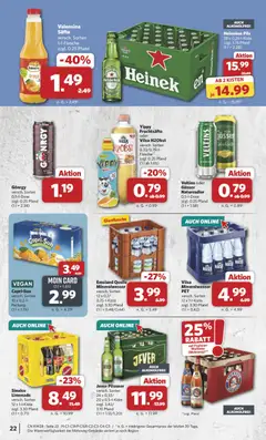 Combi Prospekt ab 06.07.2026 gültig | Seite: 22 | Produkte: Weißbier, Mineralwasser, Heineken, Radler
