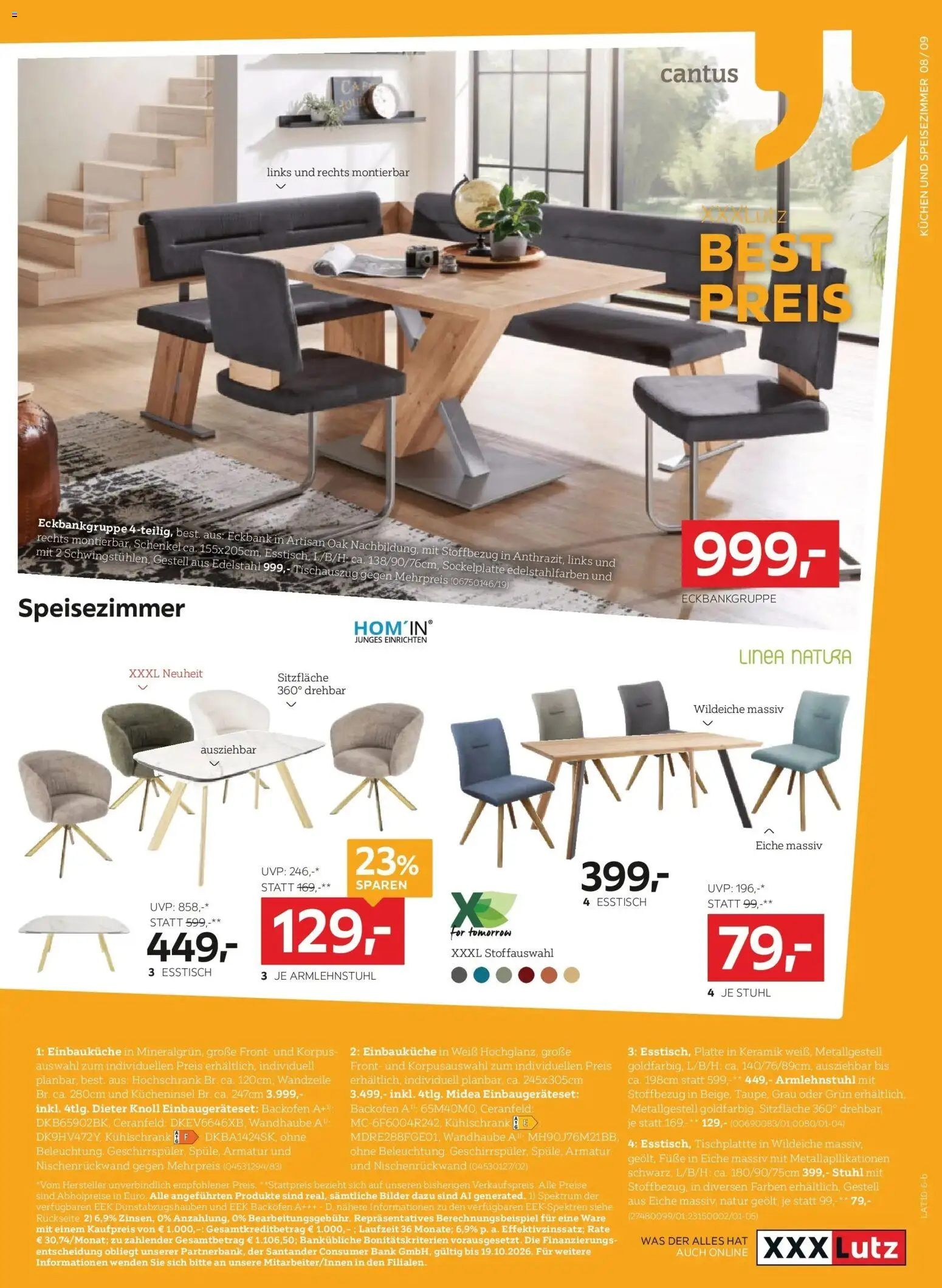 XXXLutz BEST PREIS von 13.10.2026 - Aktuelle Angebote | Seite: 9 | Produkte: Kühlschrank, Stuhl