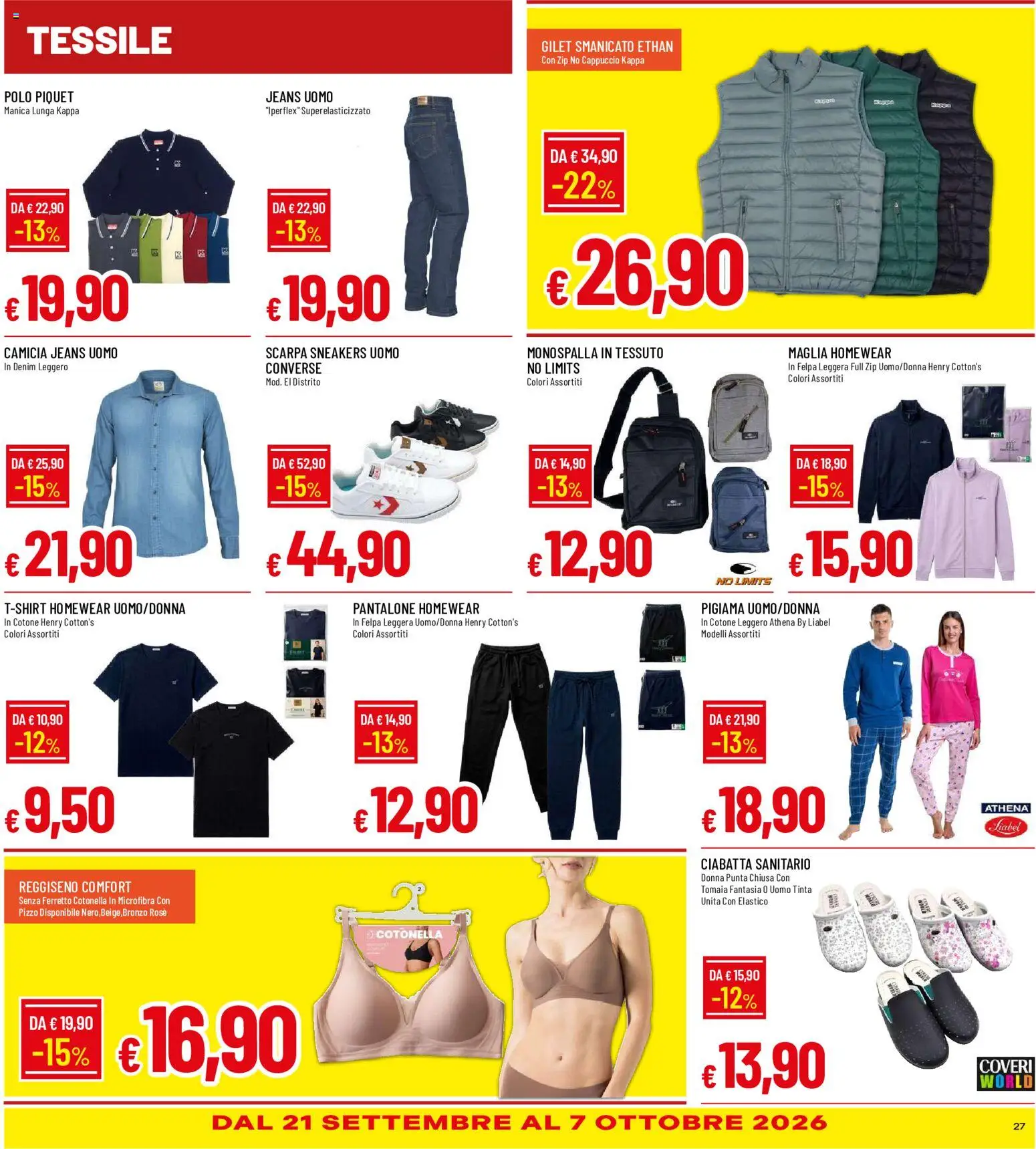 Volantino Galassia del 17/09/2026 | Pagina: 27 | Prodotti: Felpa, Smanicato, Jeans, Polo