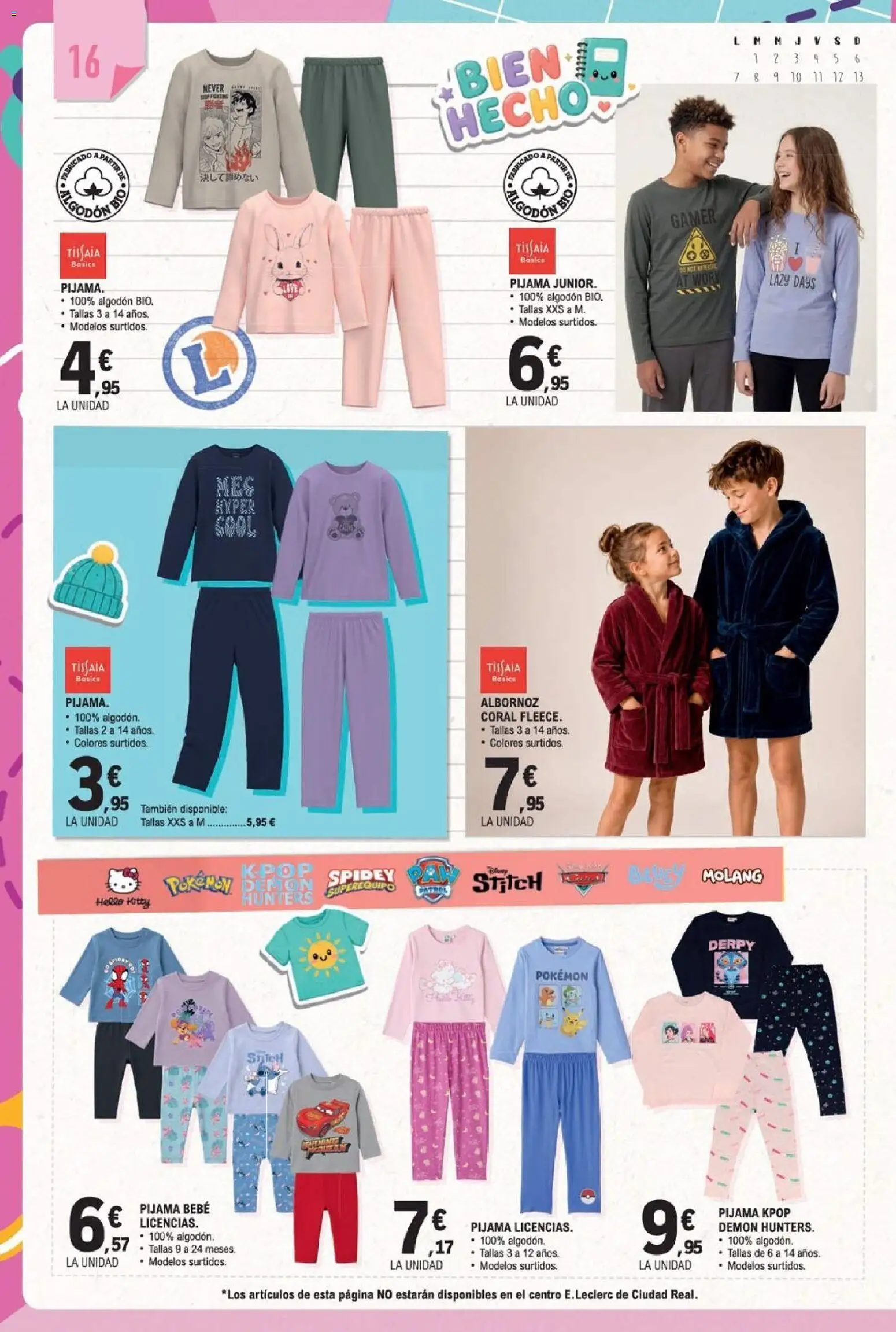 E.Leclerc Miranda de Ebro │ válido desde el 10/08/2026 | Página: 16 | Productos: Pijama, Algodón
