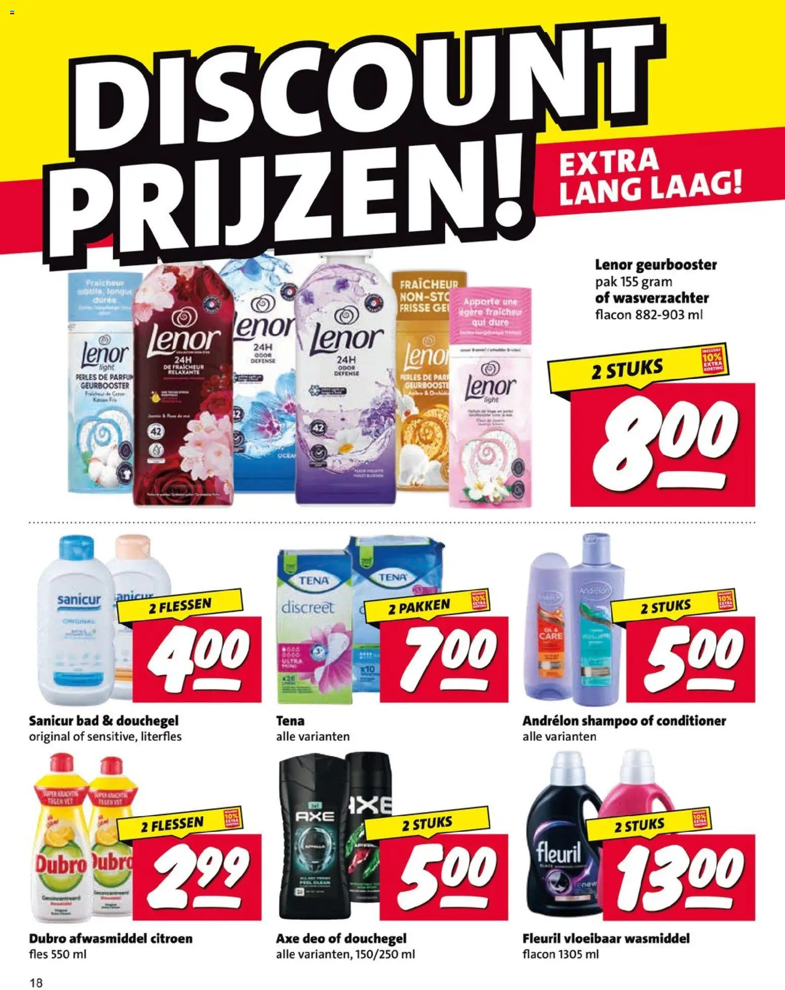{H1} | Pagina: 18 | Producten: Vloeibaar wasmiddel, Wasmiddel, Afwasmiddel, Bad