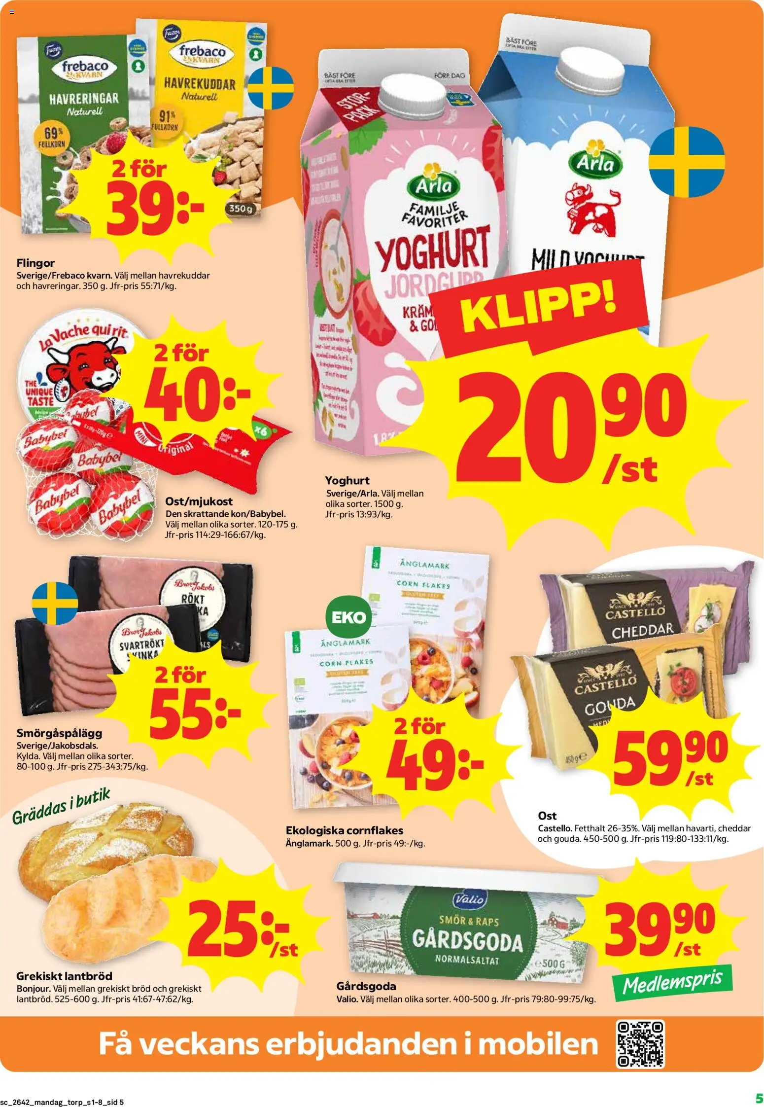 Stora Coop reklamblad aktuell från 12/10/2026 | Sida: 5 | Produkter: Kvarn, Smör, Bröd, Kräm