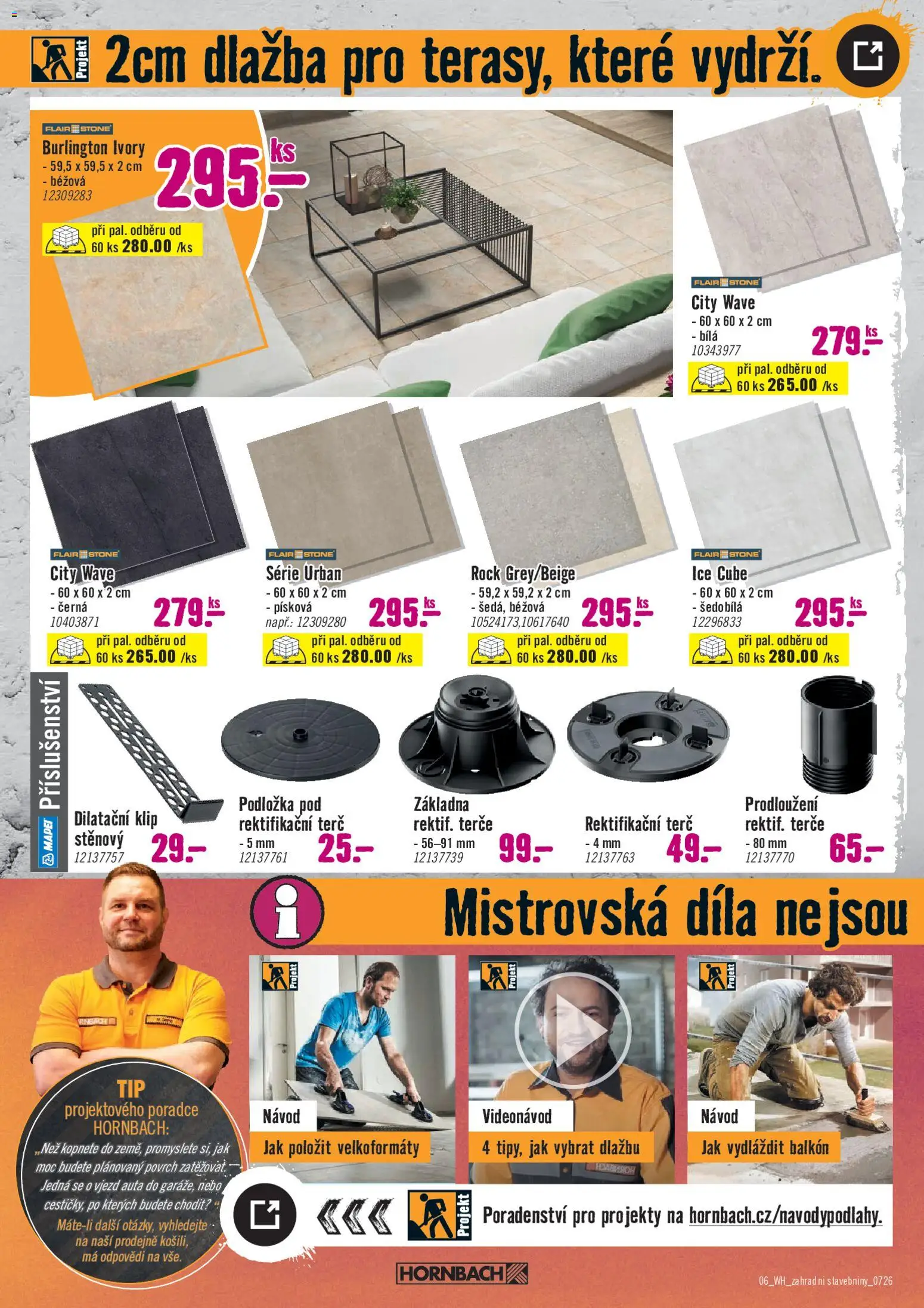 HORNBACH leták - Zahradní stavebniny od 08.07.2026 | Strana: 6 | Produkty: Dlažba, Terč
