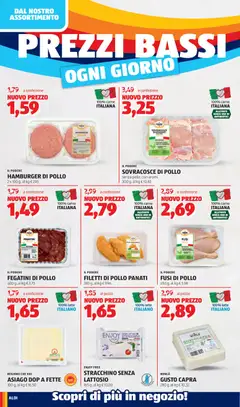 Anteprima del volantino HAMBURGER DI POLLO, 2 x 100 g, al kg € 7,95 valido a partire dal 25.05.2026 | Pagina: 2