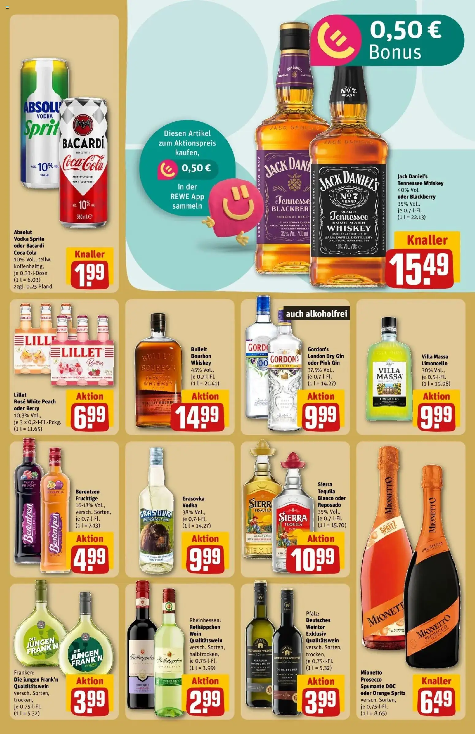 REWE Prospekt ab 17.08.2026 zum Blättern » Angebote | Seite: 25 | Produkte: Cola, Lillet, Tequila, Gin