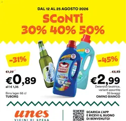 Anteprima del volantino Unes volantino valido a partire dal 12/08/2026