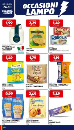 Anteprima del volantino Aldi volantino valido a partire dal 26/10/2026 | Pagina: 18 | Prodotti: Patatine, Latte, Limone, Mirtilli