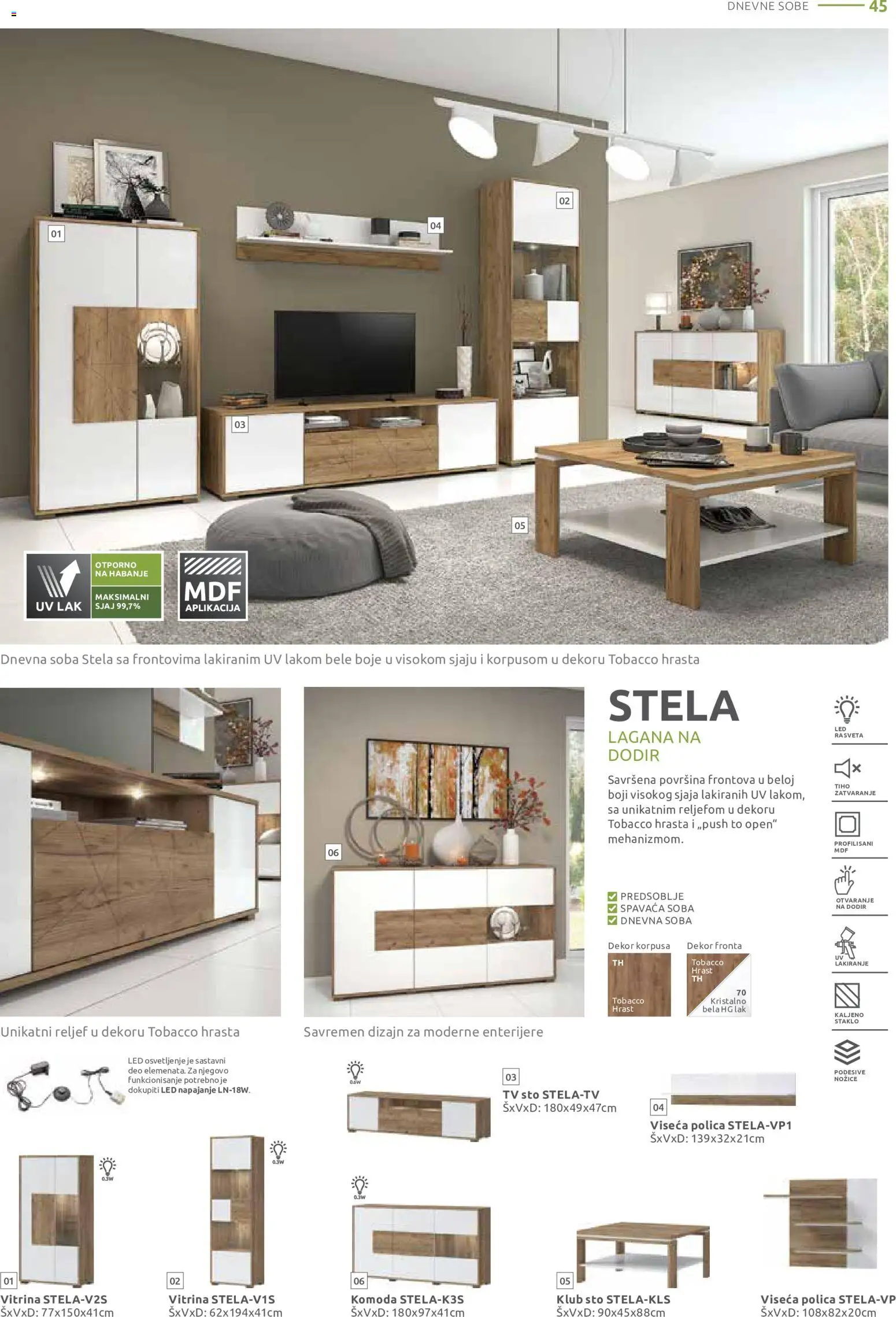 Jela katalog - važi od 09.07.2026 | Strana: 45 | Proizvode: Komoda, Polica, Sto