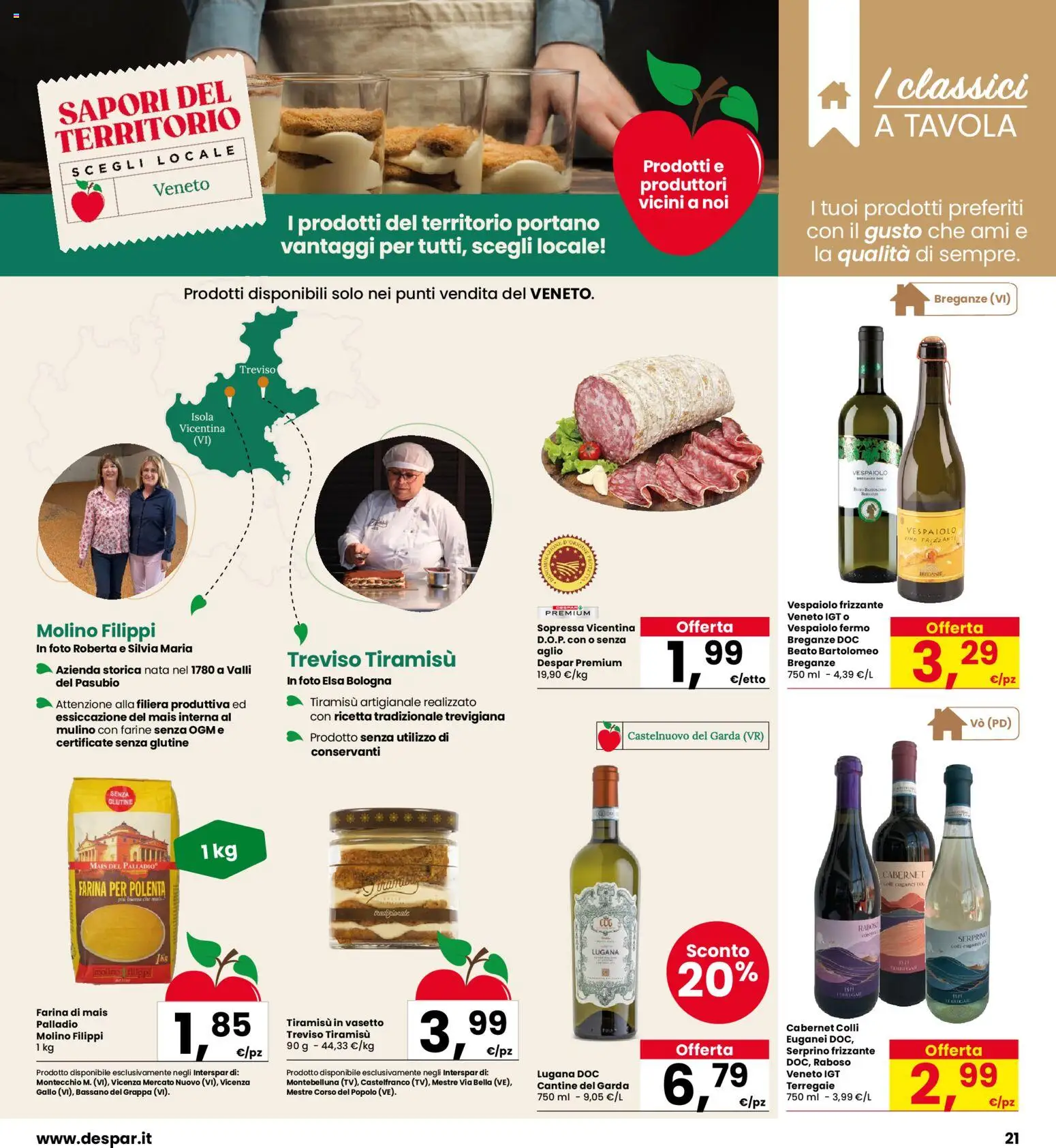 Volantino Eurospar del 24/09/2026 | Pagina: 21 | Prodotti: Senza glutine, Aglio, Farina, Tiramisù
