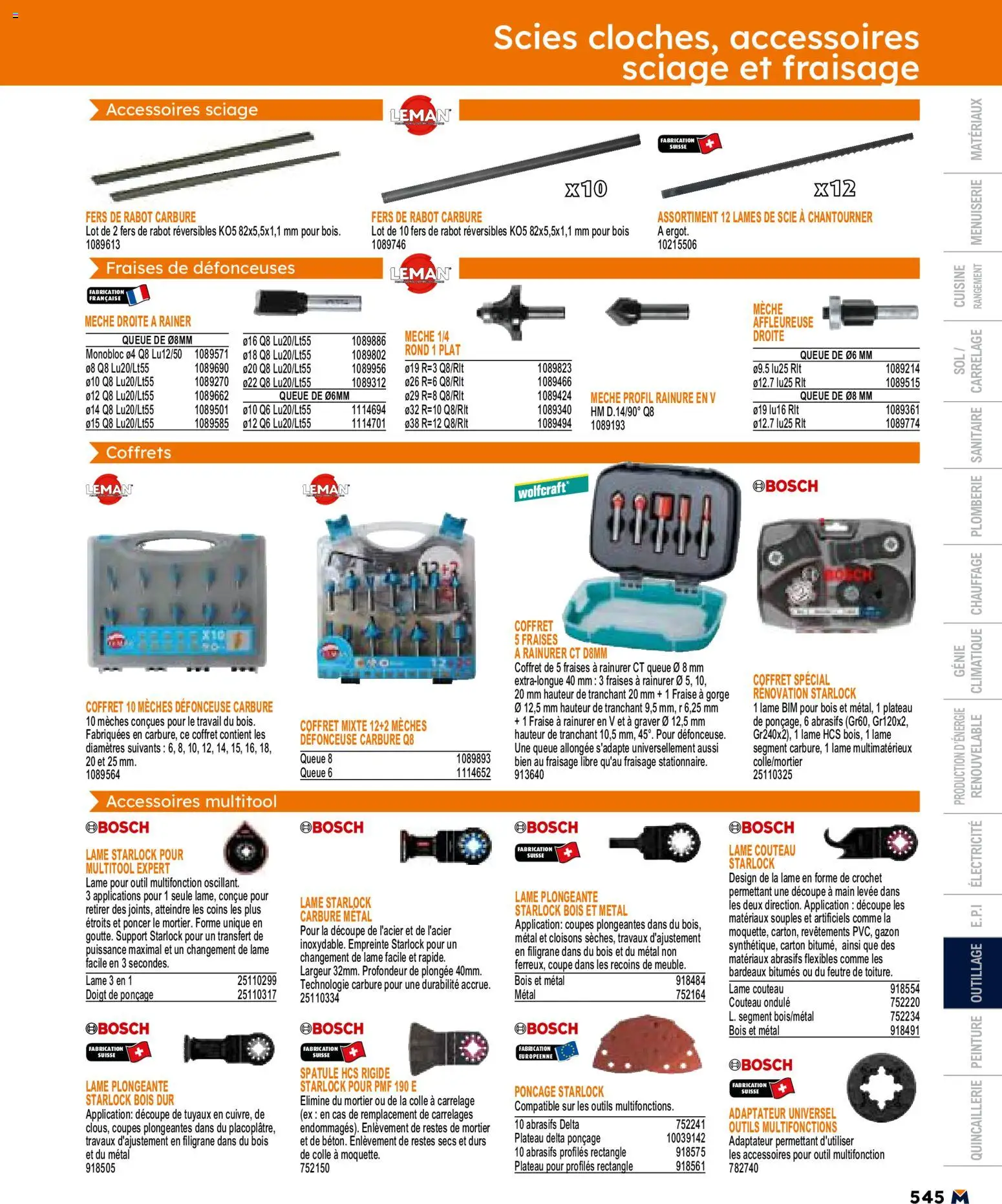 {H1} | Page: 545 | Produits: Adaptateur, Spatule, Mortier, Colle