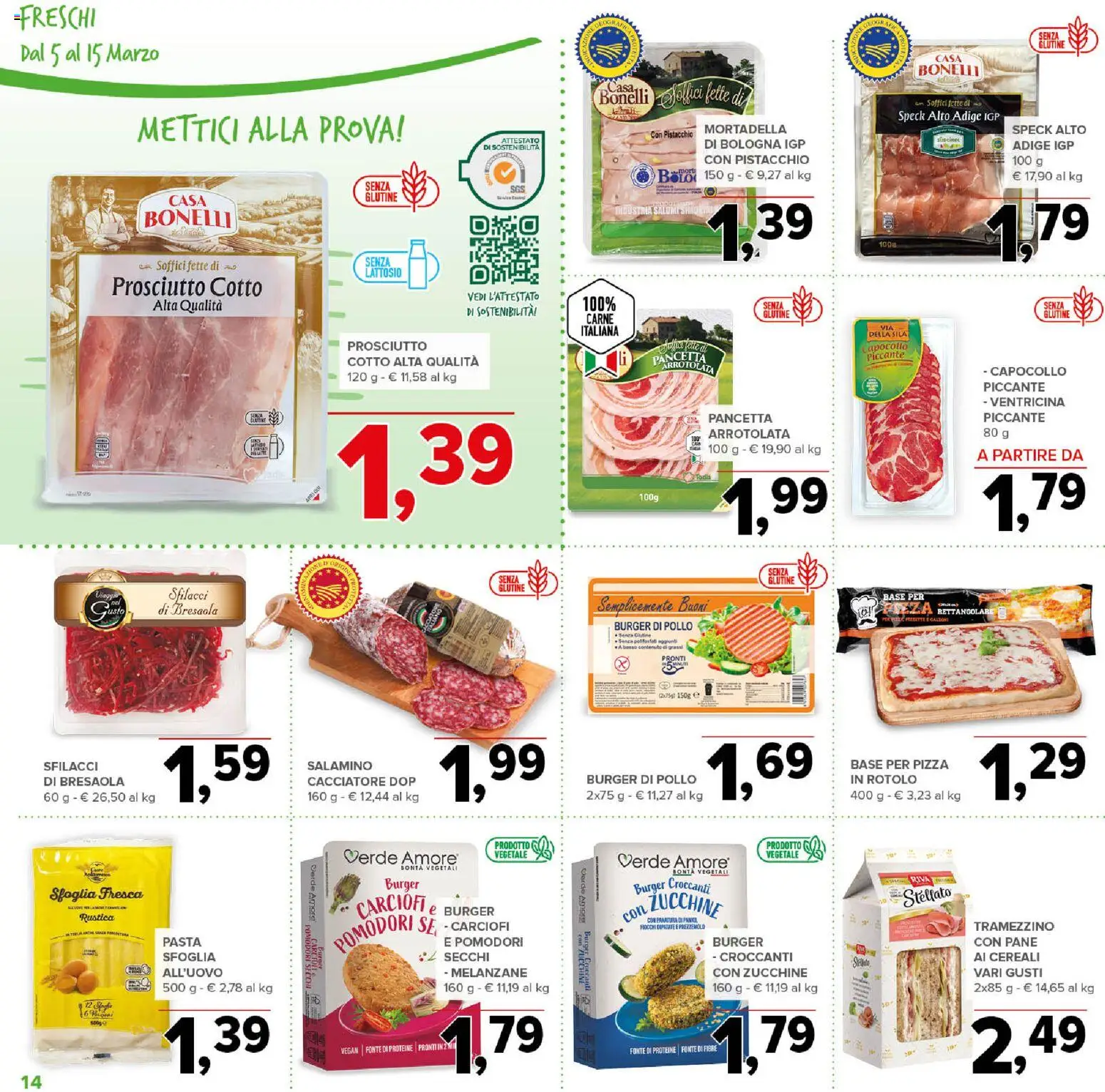 Volantino Todis del 05.03.2026 | Pagina: 14 | Prodotti: Speck, Pollo, Pomodori, Pasta
