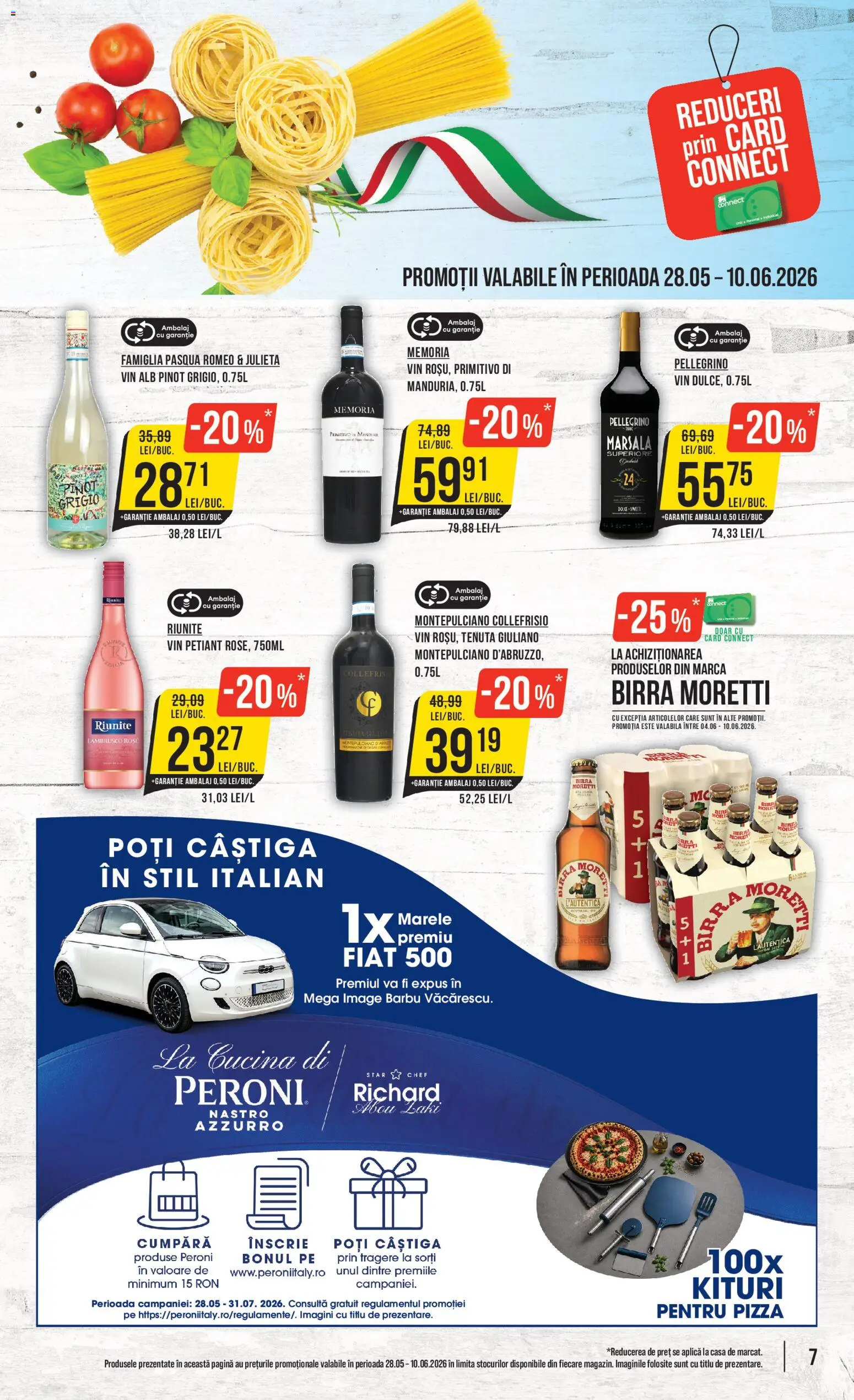 Noul catalog Mega Image – valabil de la 04.06.2026 | Pagină: 7 | Produse: Pizza, Vin