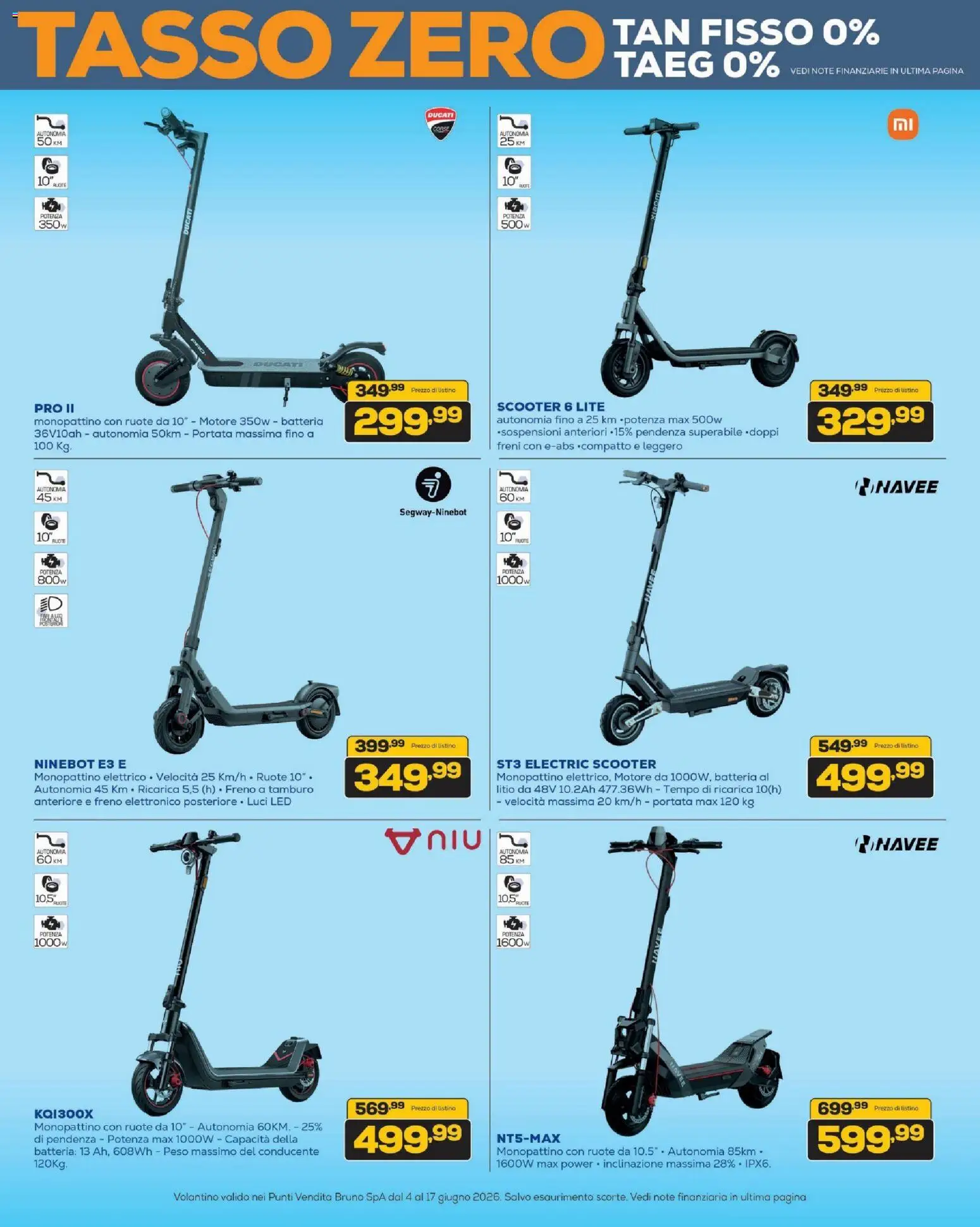 Volantino BRUNO del 04.06.2026 | Pagina: 24 | Prodotti: Monopattino, Batteria, Monopattino elettrico