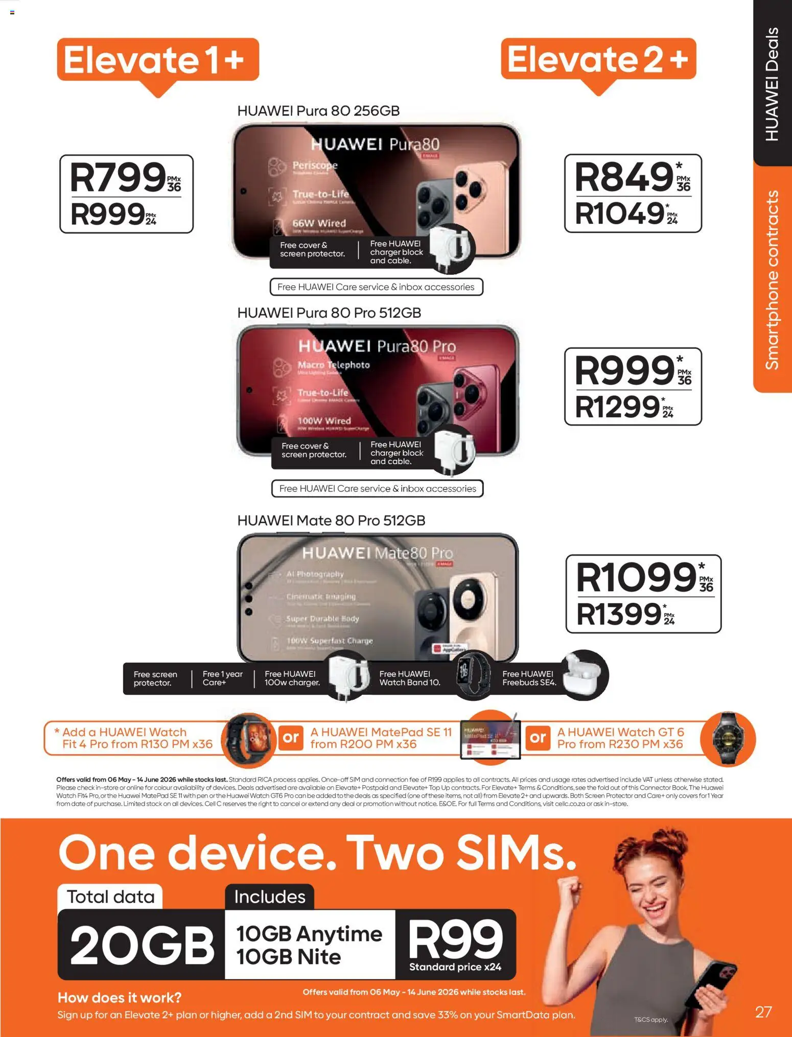New Cell C catalogue – valid from 06.05.2026 | Page: 29 | Products: Data, Watch, Connector, Pen