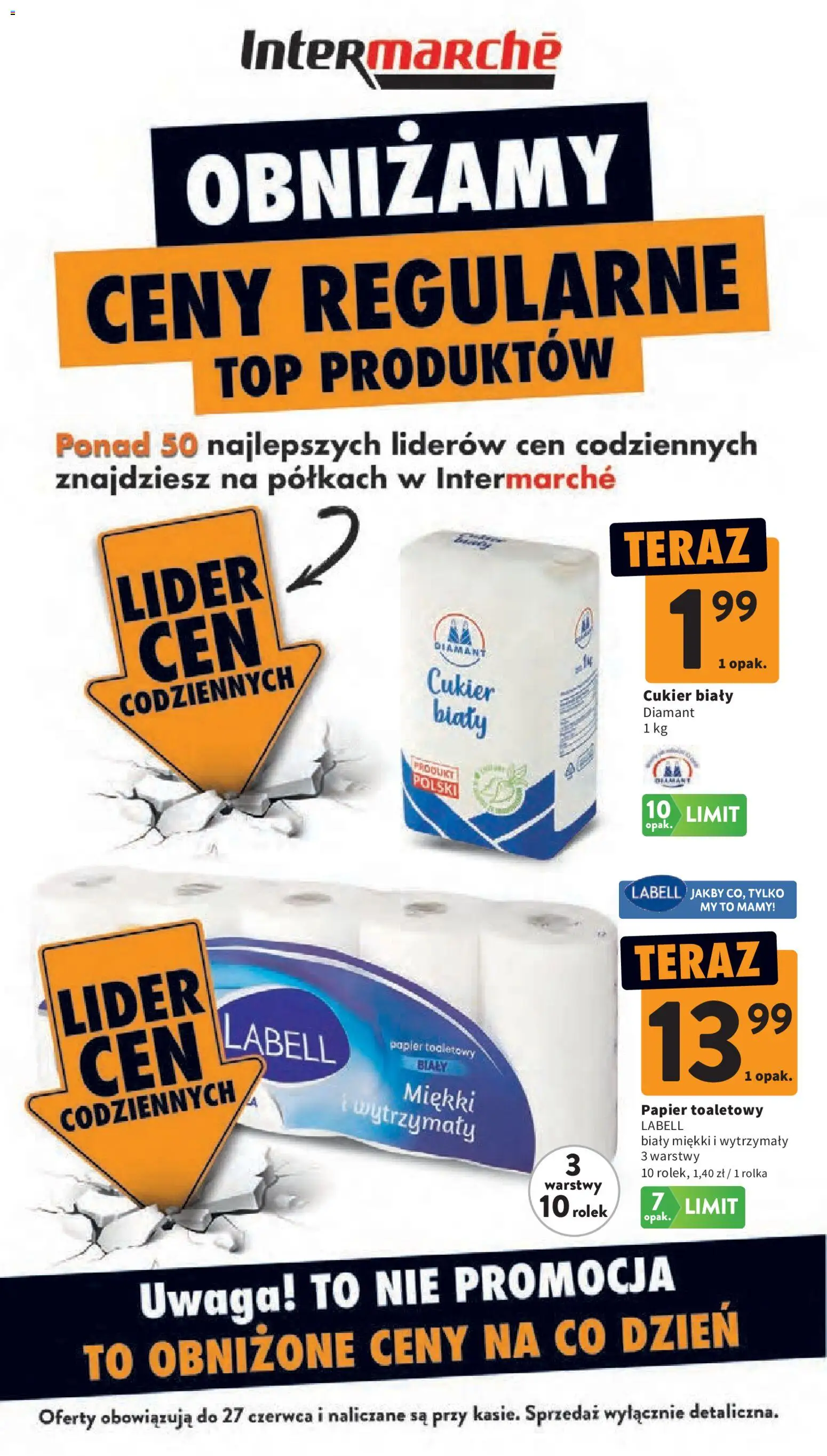 Intermarche gazetka od 11.06.2026 | Strona: 22 | Produkty: Top, Papier toaletowy, Cukier biały, Cukier