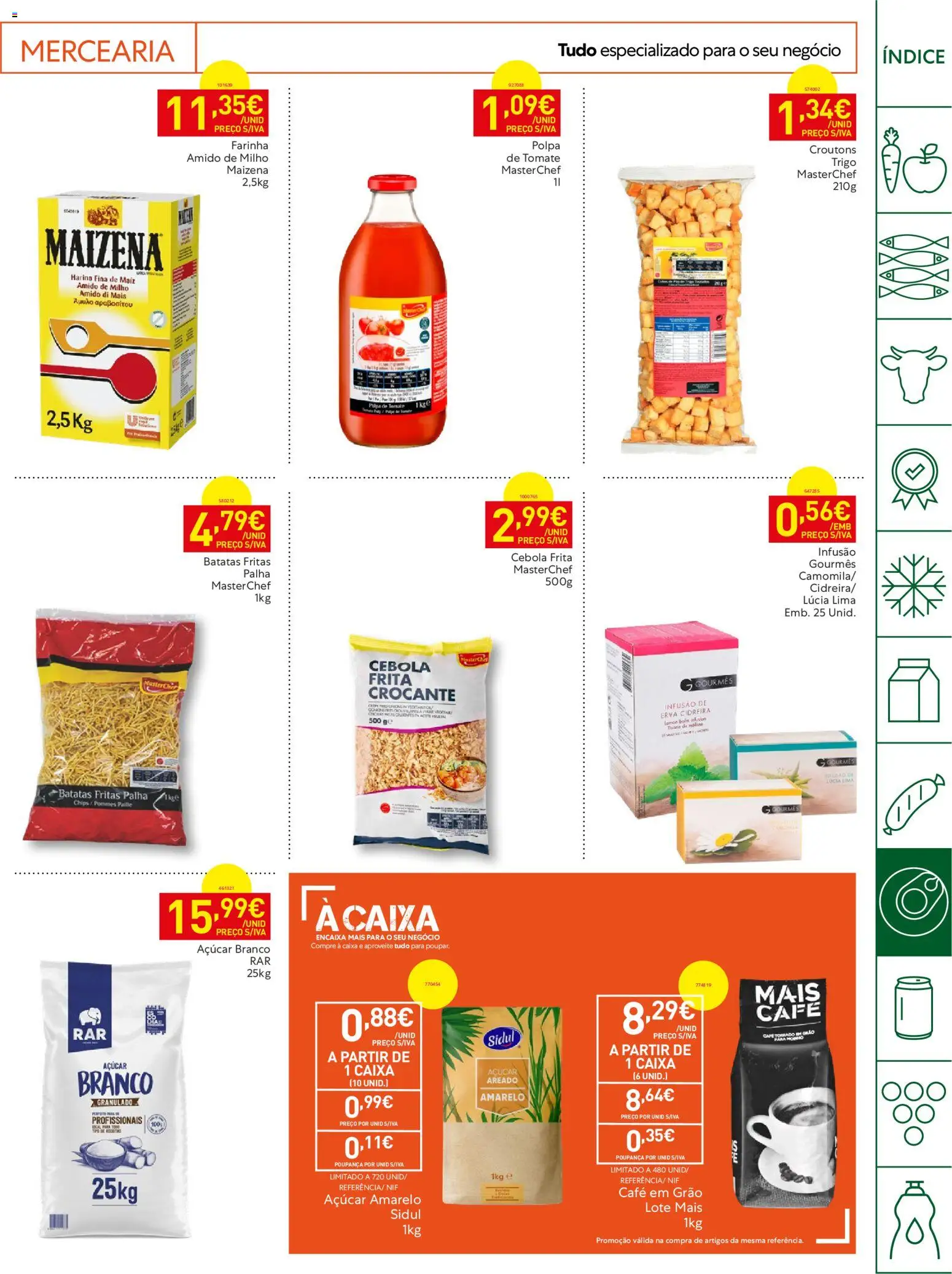 Recheio Horeca │ válido de 21/07/2026 | Página: 19 | Produtos: Caixa, Café, Açúcar, Batatas fritas