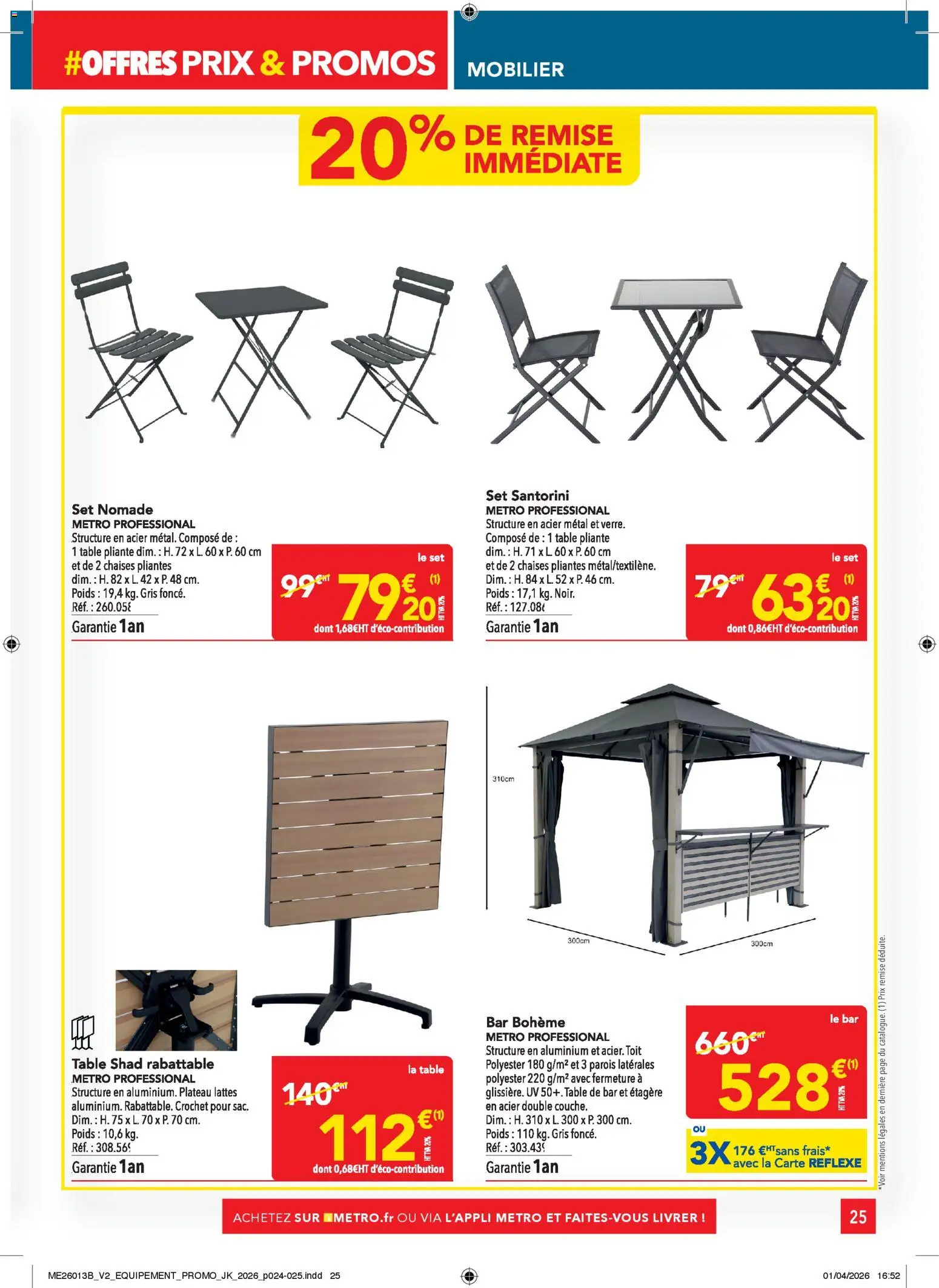 {H1} | Page: 25 | Produits: Plateau, Poids, Étagère, Table