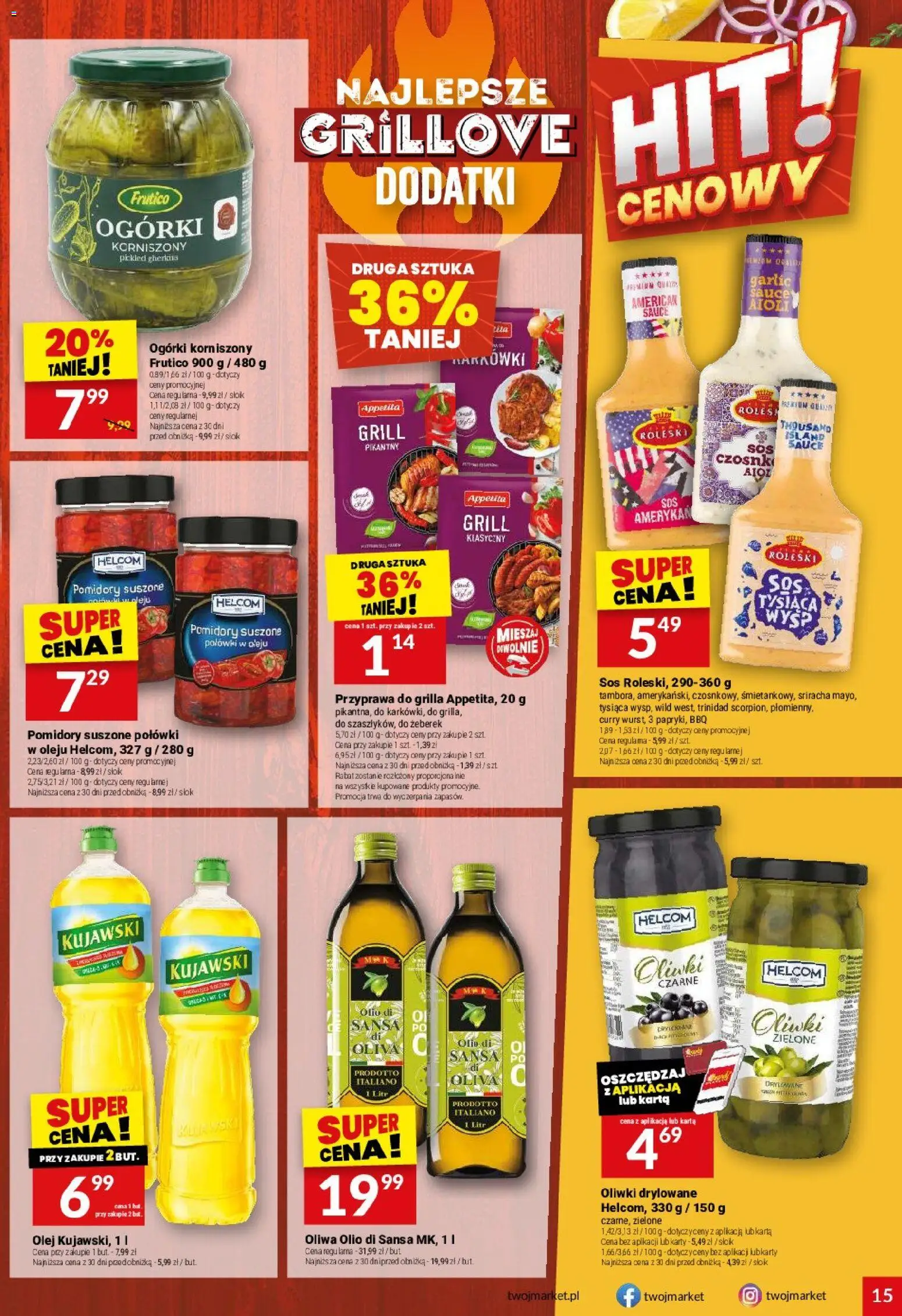 Twój Market gazetka od 02.06.2026 | Strona: 15 | Produkty: Karta, Grill, Olej, Ogórki