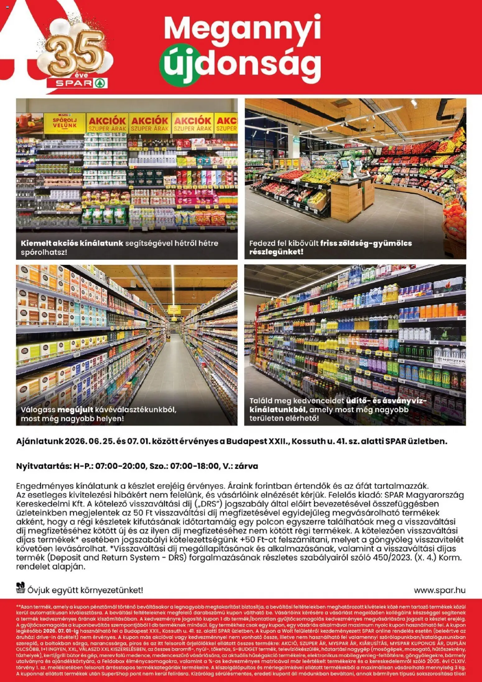 Spar akciós ujság - amely érvényes a következő dátumtól: 25.06.2026 | Oldal: 2