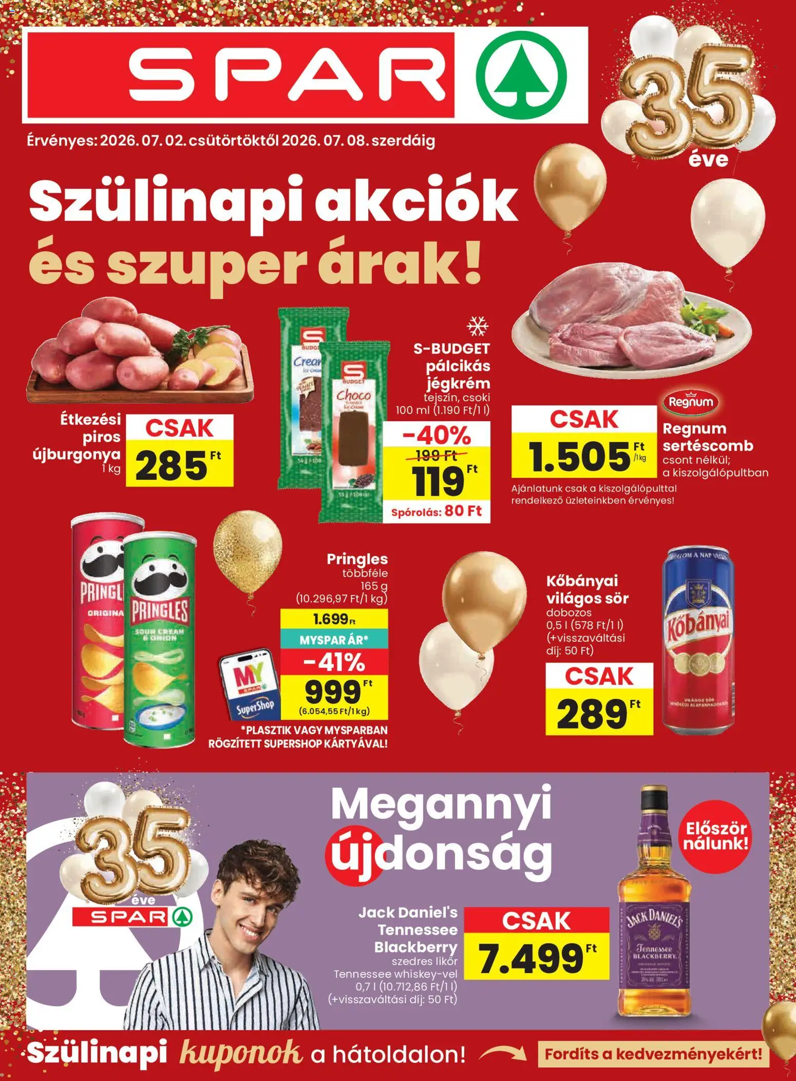 Spar akciós ujság - amely érvényes a következő dátumtól: 2026.07.02. | Oldal: 1