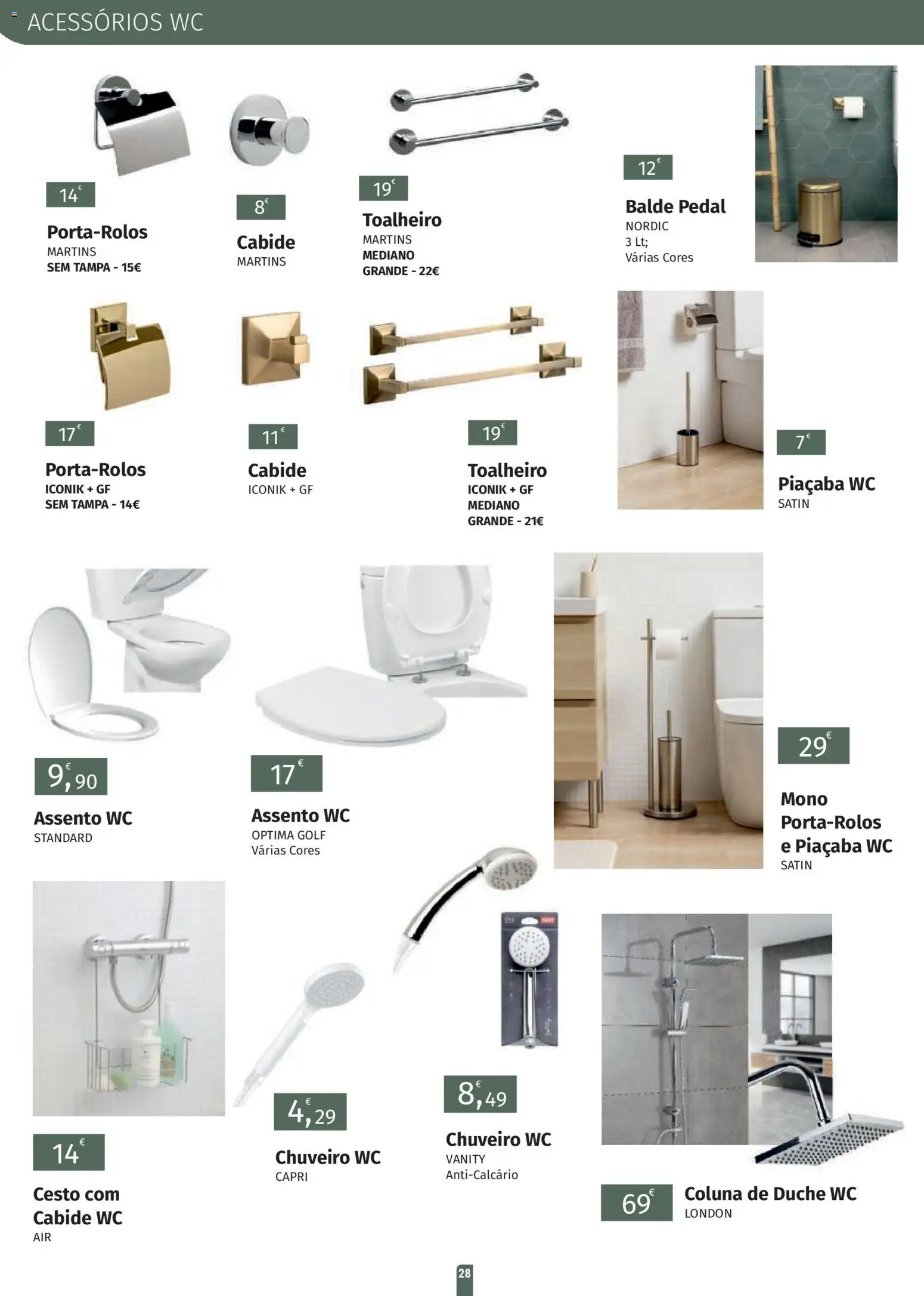 E.Leclerc folheto Jardim Lordelo │ válido de 23.03.2026 | Página: 28 | Produtos: Balde, Chuveiro, Cabide