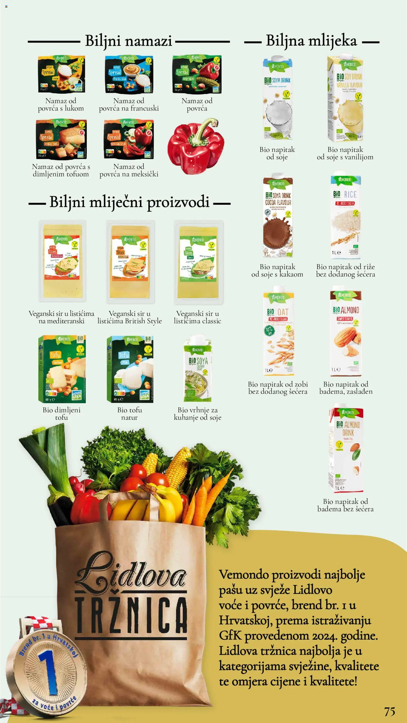 Lidl katalog | vrijedi od 25.10.2024 | Stranica: 75 | Proizvodi: Vrhnje za kuhanje, Povrće, Voće, Namaz