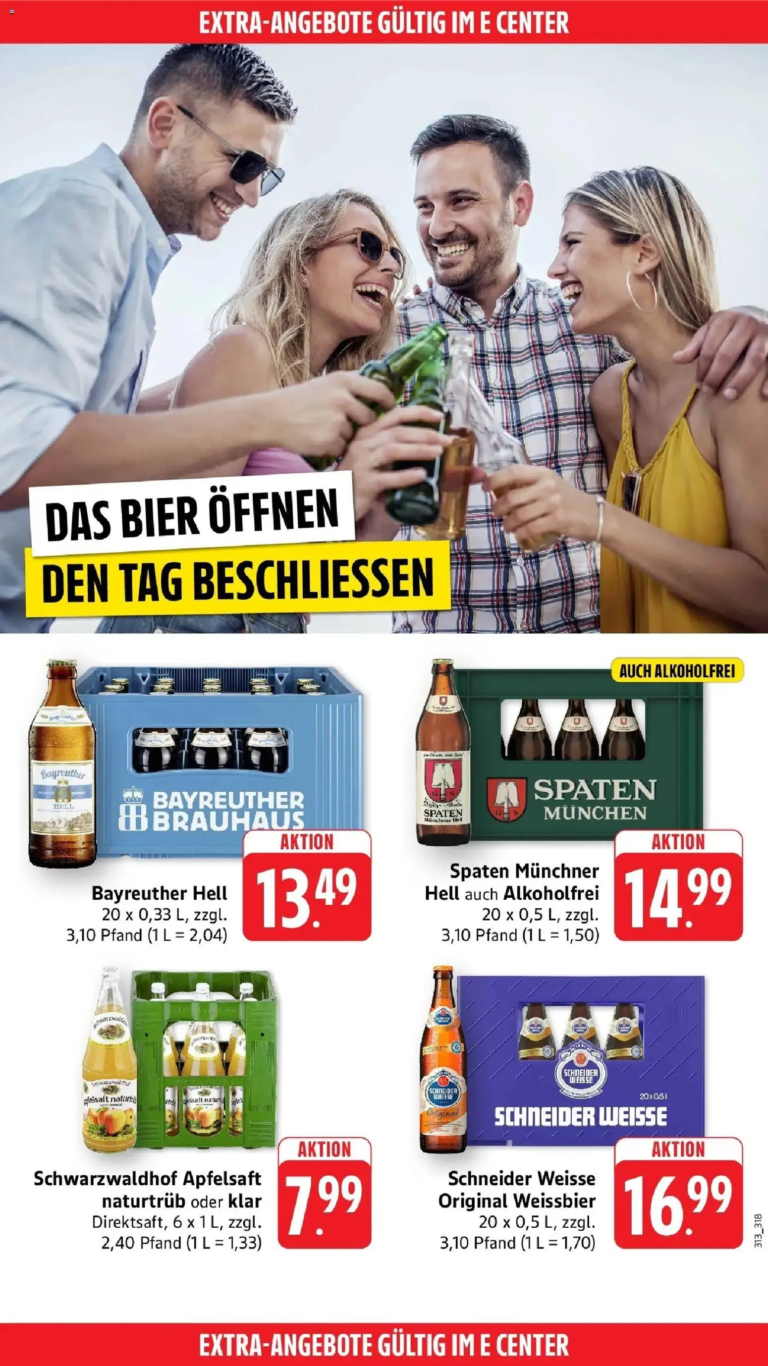 Edeka Prospekt Konstanz-Petershausen (ab 03.08.2026) » Angebote Online | Seite: 44 | Produkte: Bayreuther hell, Bier, Weißbier, Apfelsaft