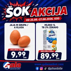 Gala MARKET katalog Šok akcija - pregled Gala MARKET kataloga - važi od 25.08.2026