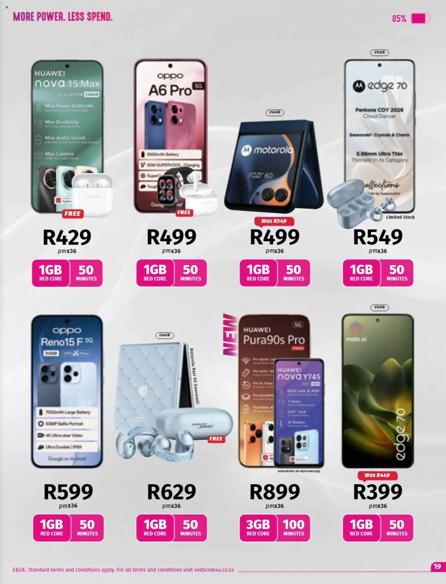 New Vodacom catalogue – valid from 07/08/2026 | Page: 19 | Products: Camera, Battery, Stock