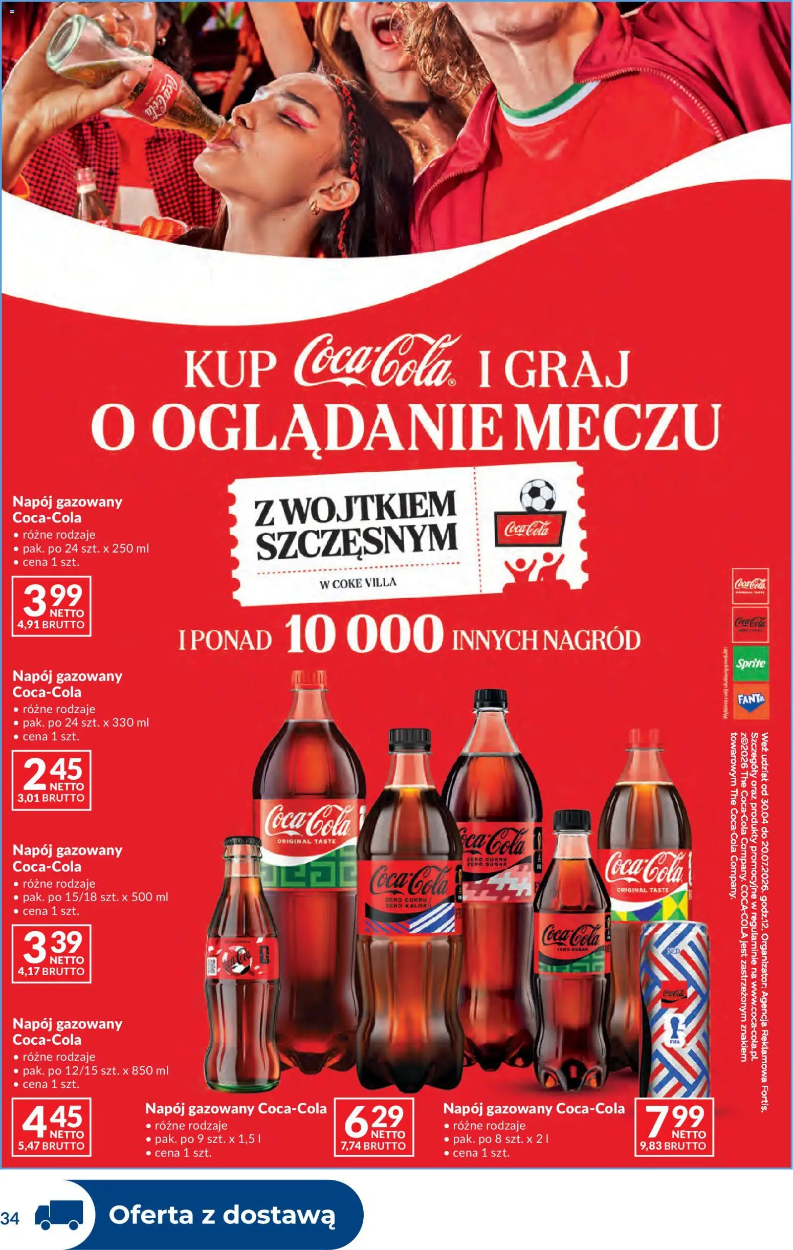 Makro gazetka - Dystrybucja do sklepów od 09.06.2026 | Strona: 34 | Produkty: Sprite, Coca cola