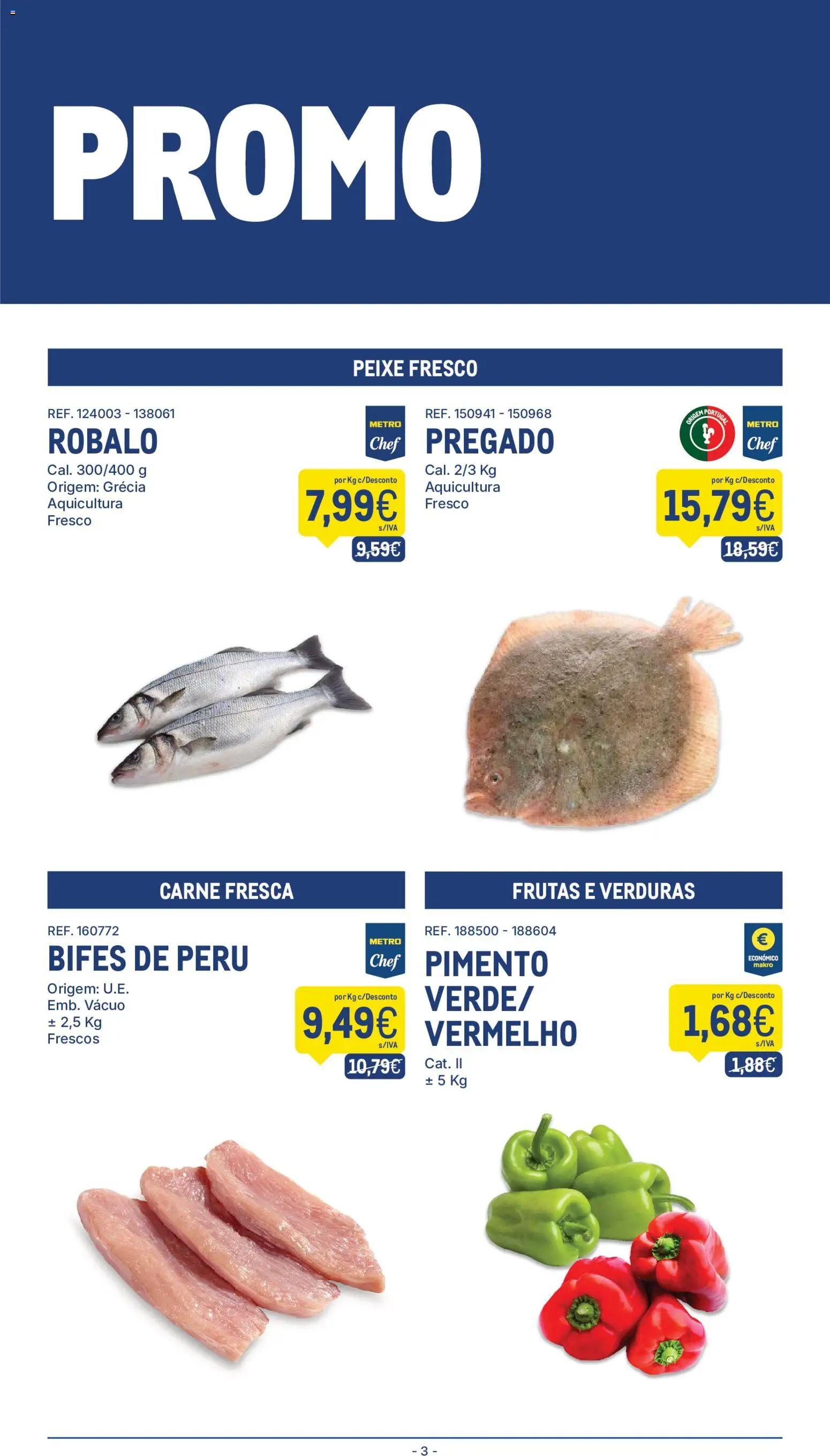 Makro folheto │ válido de 09.06.2026 | Página: 3 | Produtos: Peru, Peixe, Carne