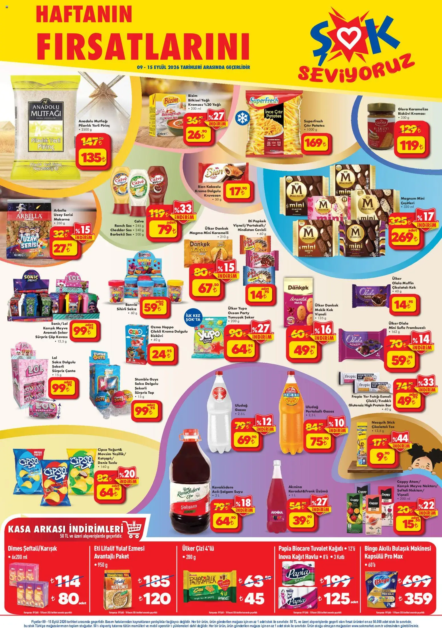 Şok Market Katalog - 09 Eylül 2026 tarihinden itibaren geçerlidir | Sayfa: 1 | Ürünler: Şalgam, Badem, Sos, Bulaşık makinesi