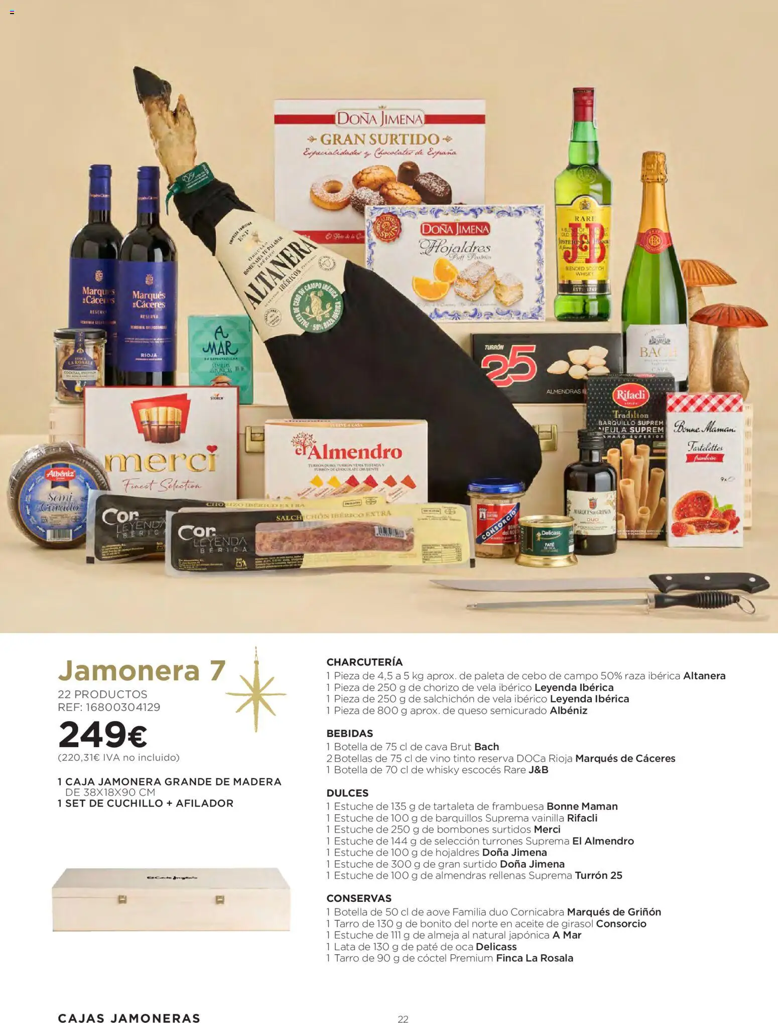 Hipercor - Cestas de Navidad │ válido desde el 08/10/2026 | Página: 22 | Productos: Vino tinto, Whisky, Dulces, Whisky escocés