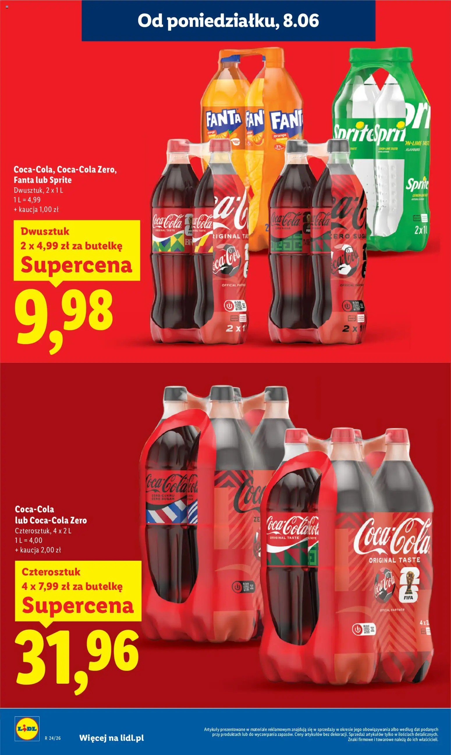 Lidl gazetka od 08.06.2026 | Strona: 10 | Produkty: Sprite, Coca cola, Panini
