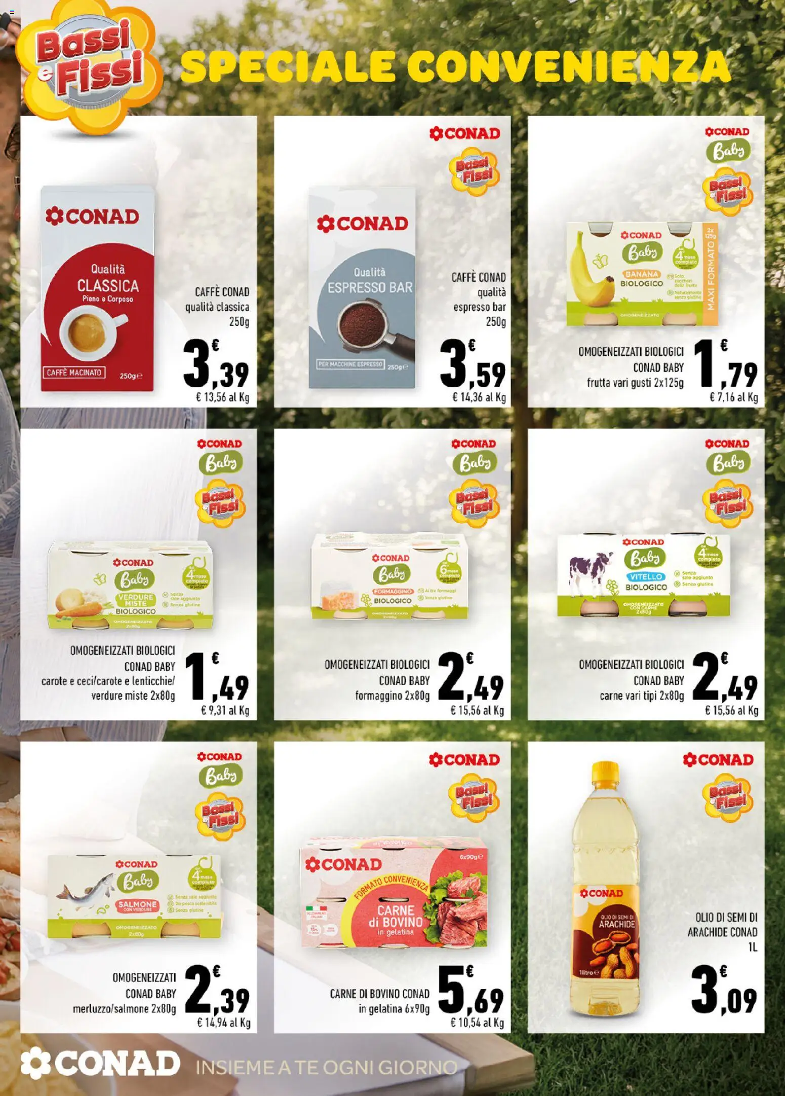 Volantino Conad del 10.06.2026 | Pagina: 3 | Prodotti: Bovino, Salmone, Frutta, Pesca