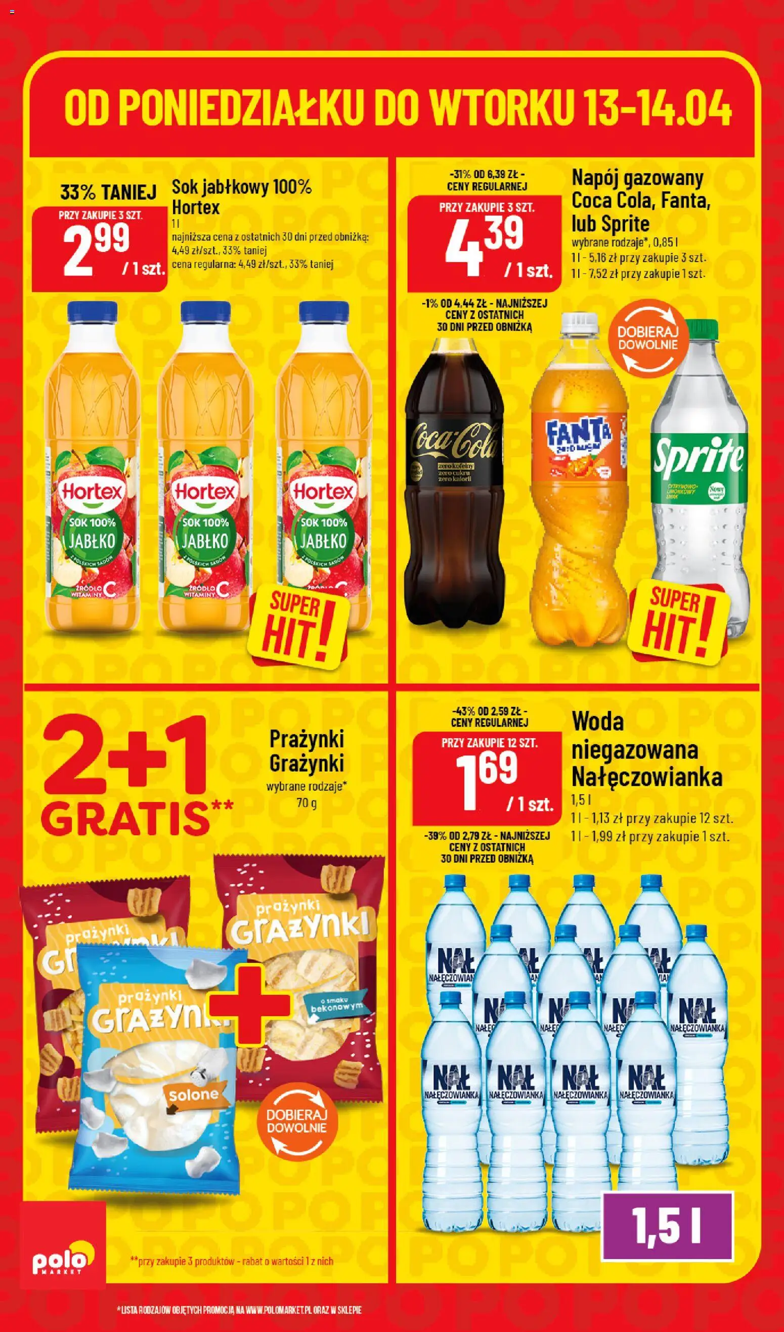 POLOmarket gazetka - Super Hity od 13.04.2026 | Strona: 6 | Produkty: Sok jabłkowy, Sprite, Sok, Woda